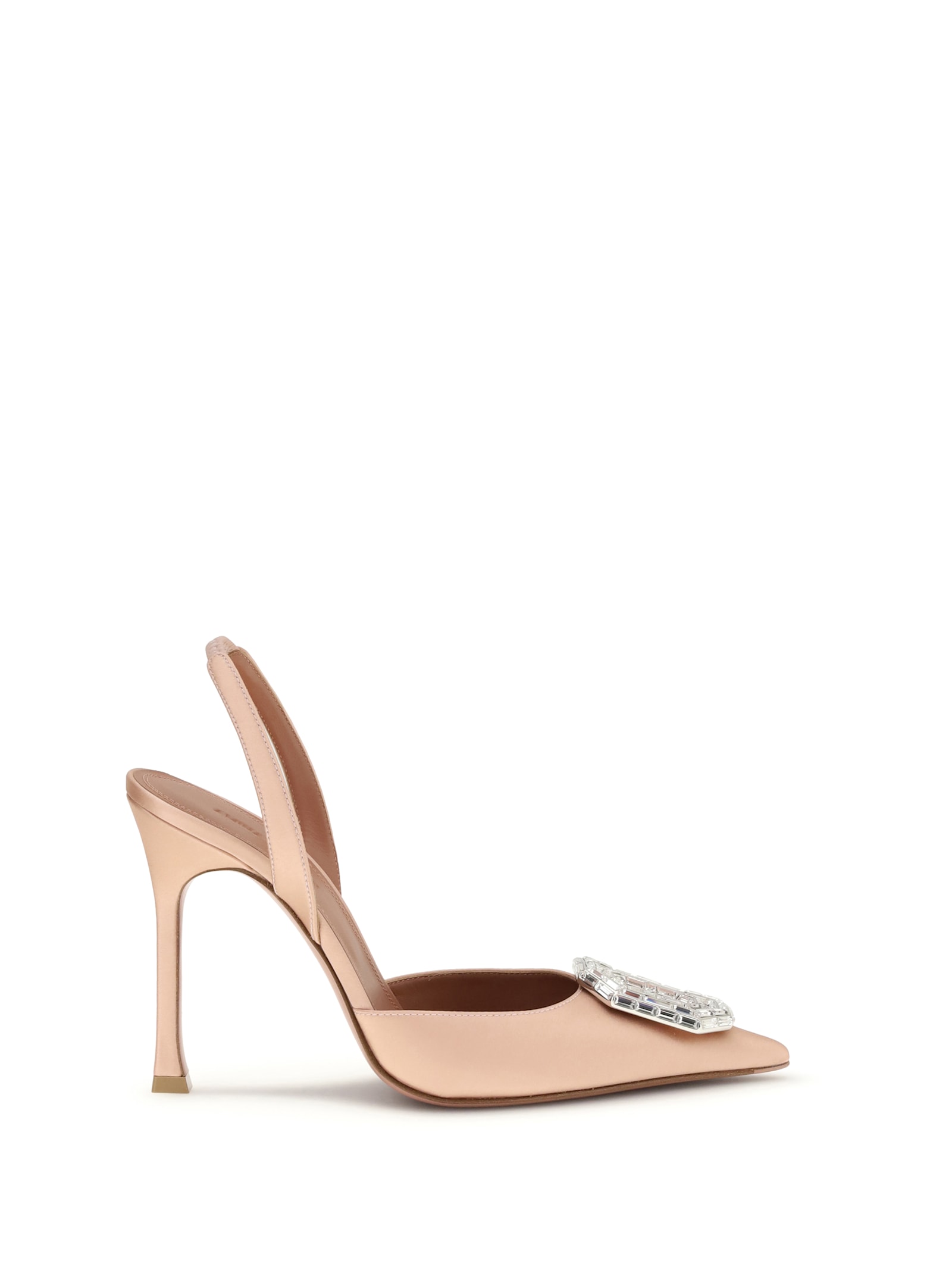 Amina Muaddi Camelia Leather Pumps