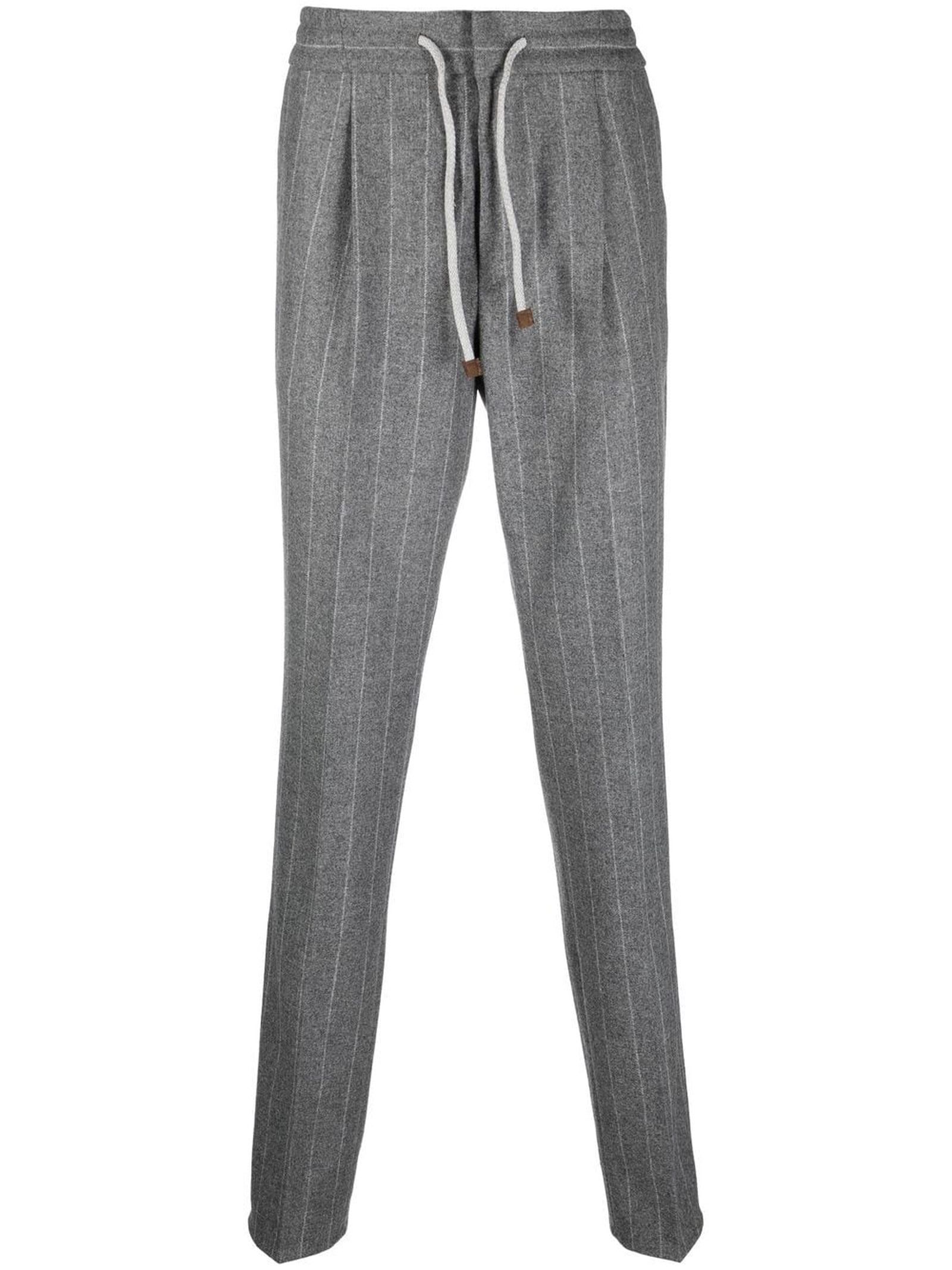 Brunello Cucinelli Grey Virgin Wool Trousers
