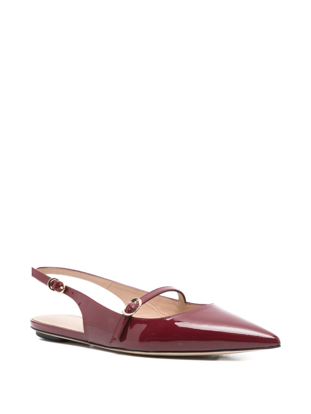 Stuart Weitzman Adjustable Strap Slingback Sandals In Burgundy