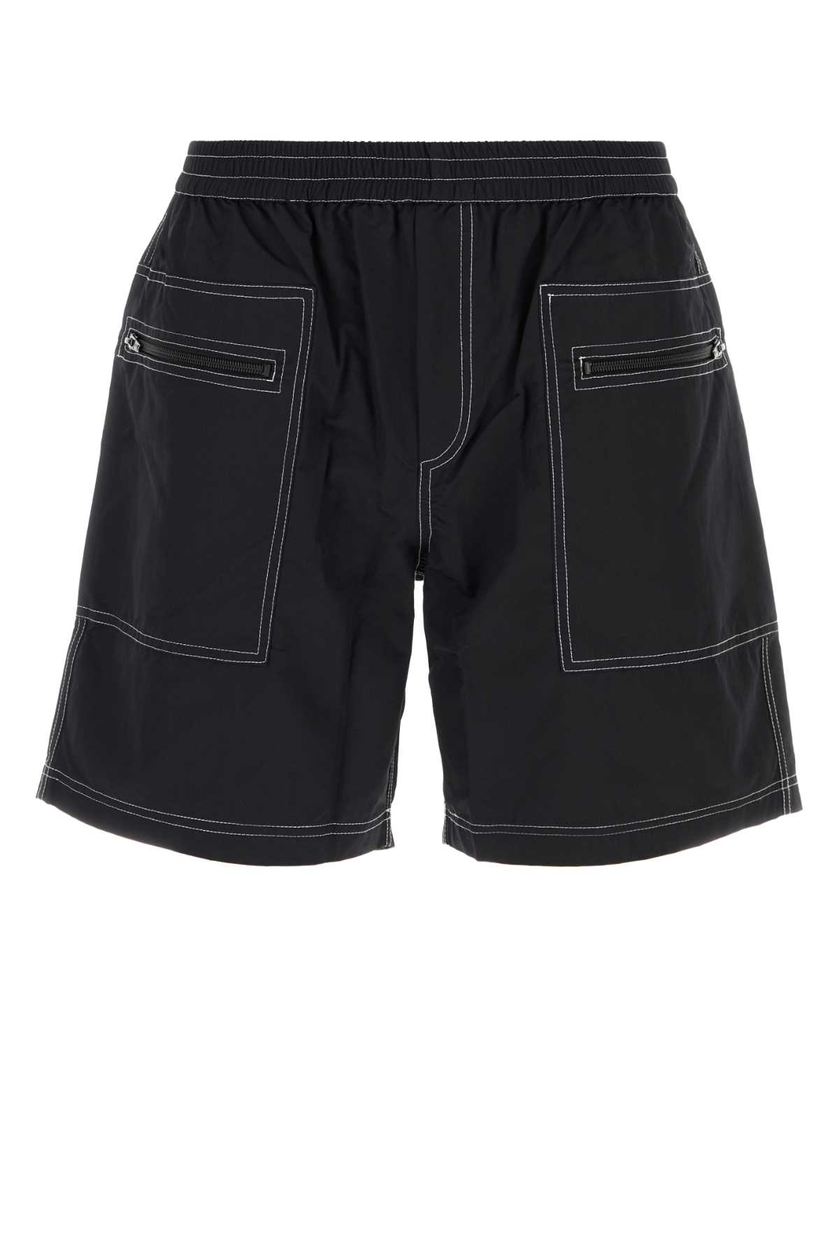 Gimaguas Black Cotton Quique Bermuda Shorts In Multi
