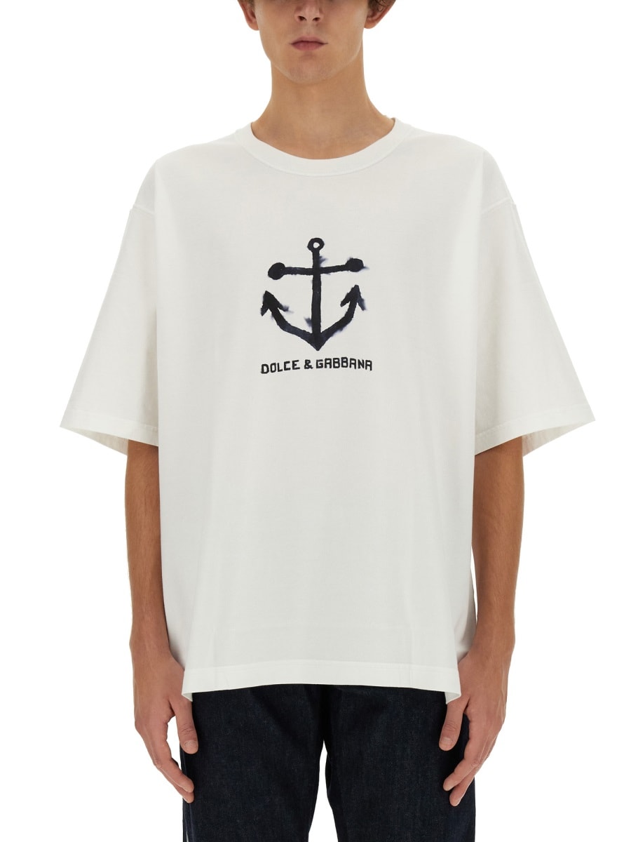 Shop Dolce & Gabbana T-shirt With Logo In White