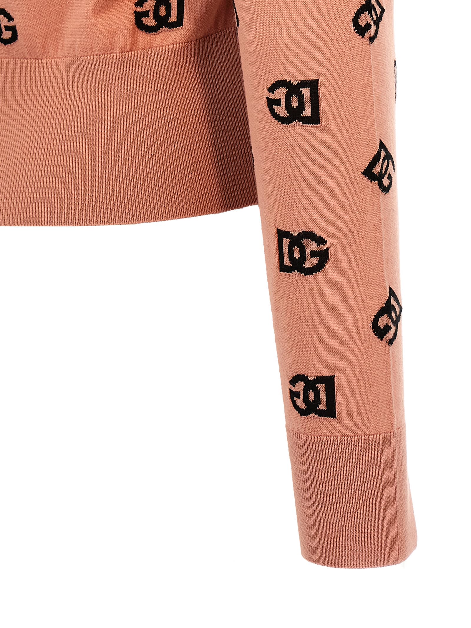 Dolce & Gabbana Logo Sweater Sweaters And Cardigans Pink In Pink