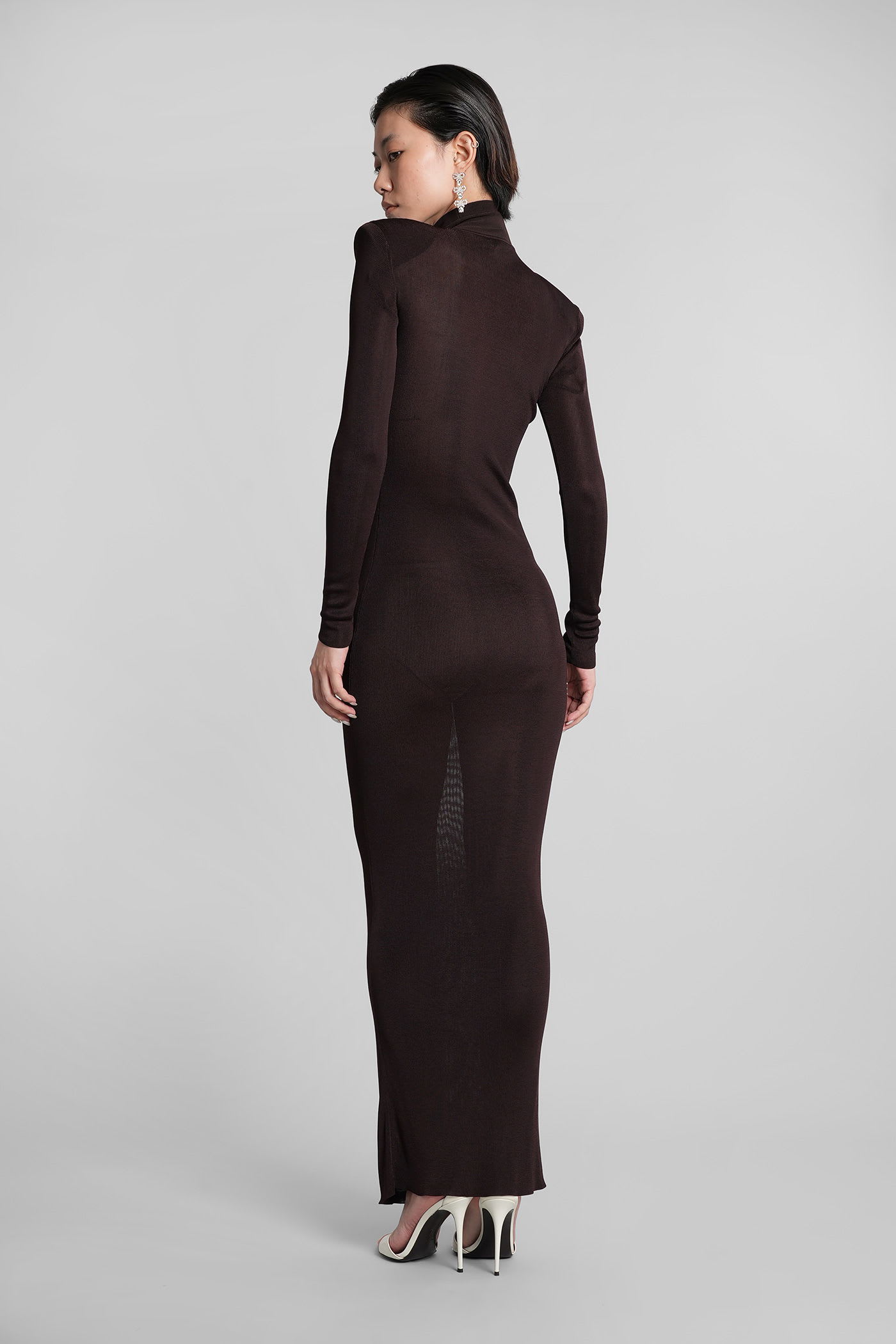 Self-portrait In Brown Viscose In Brown