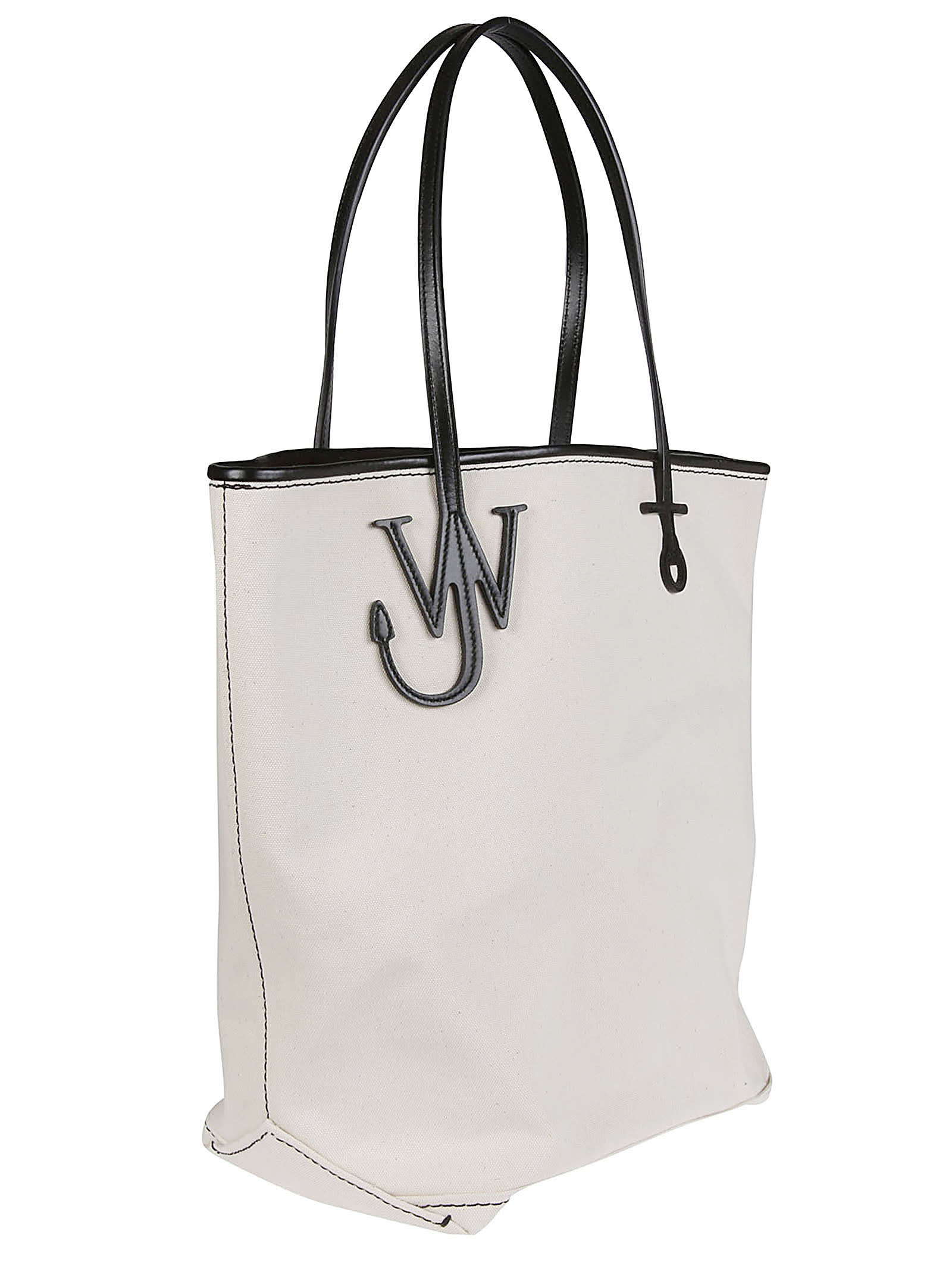 Shop Jw Anderson Anchor Tall Tote Bag In Natural/black