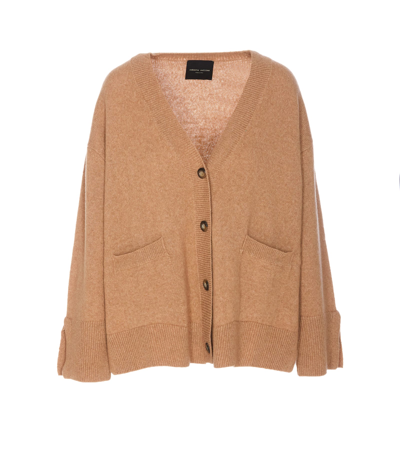 Shop Roberto Collina Cardigan In Brown