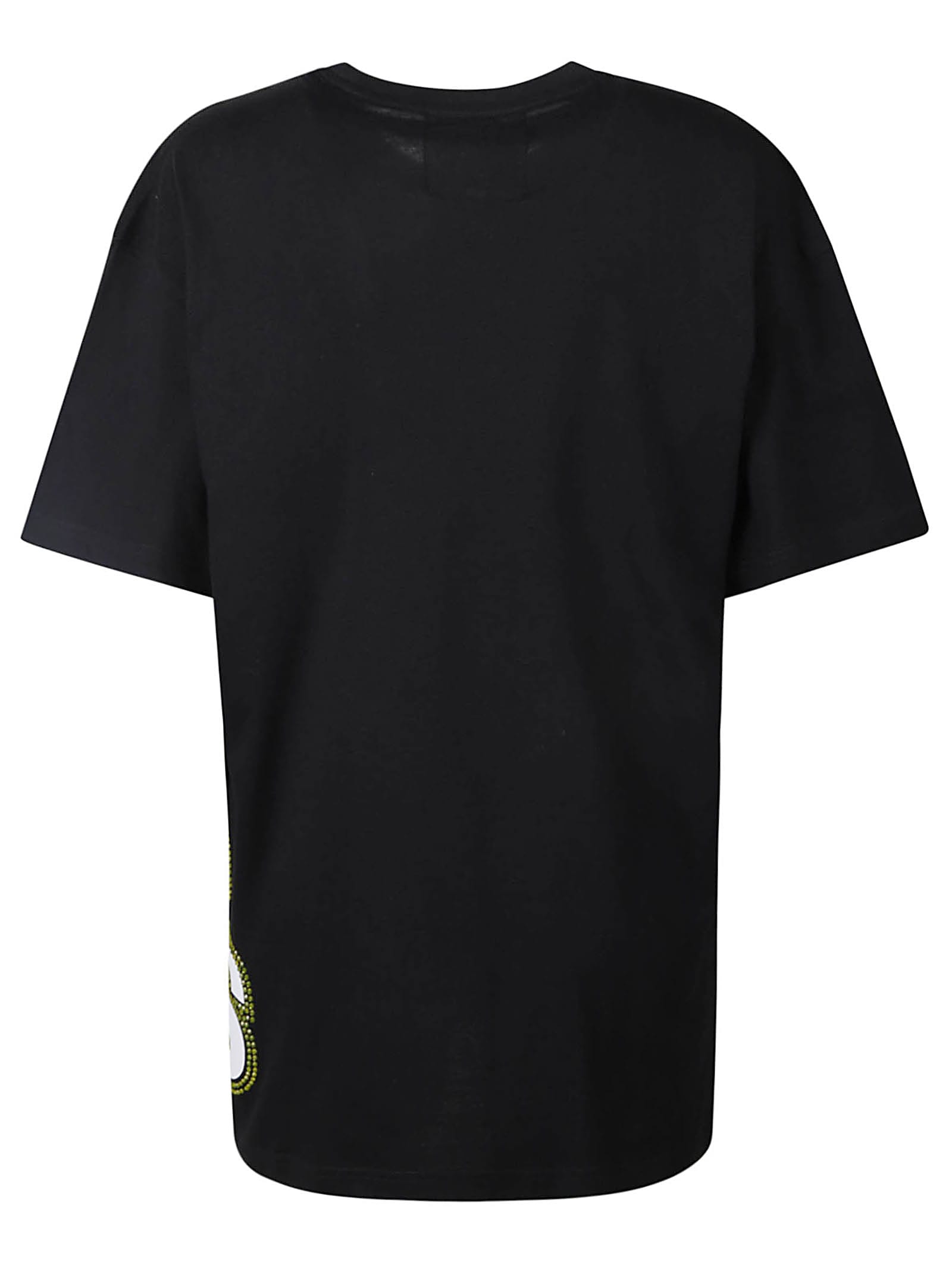 Shop Adidas Originals Logo Large T-shirt In Black/yellow