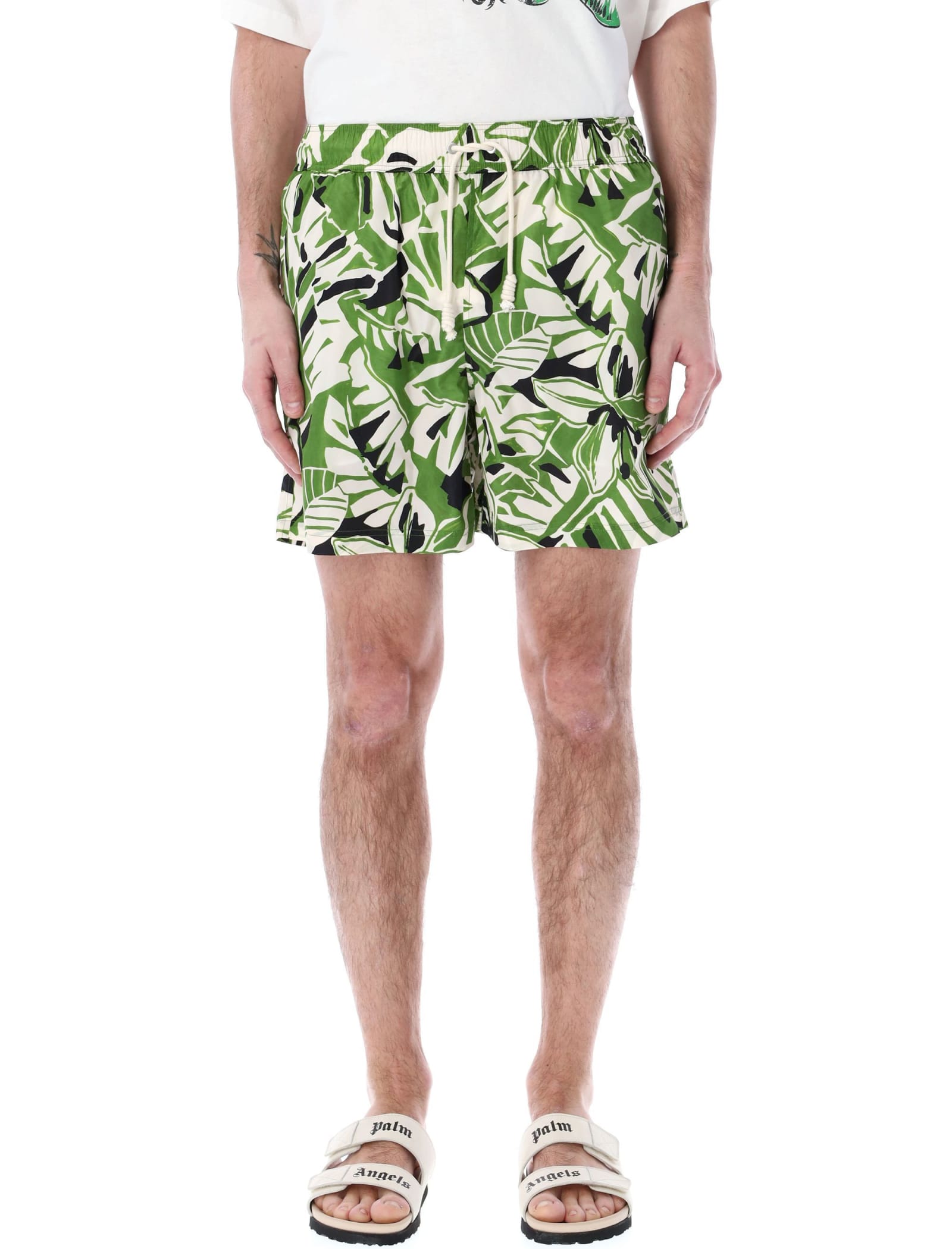 Palm Angels Macro Hibiscus Swimshorts