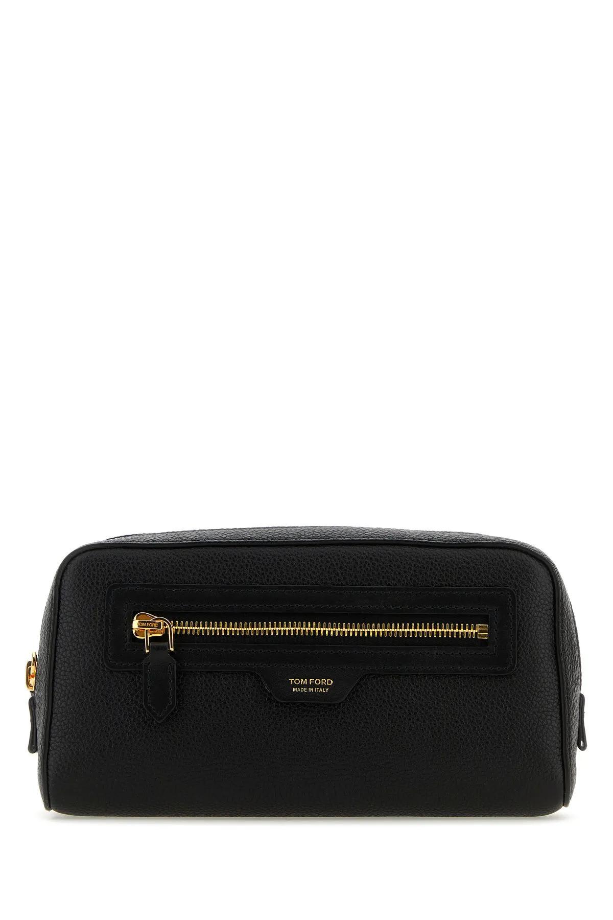 Black Leather Beauty-case