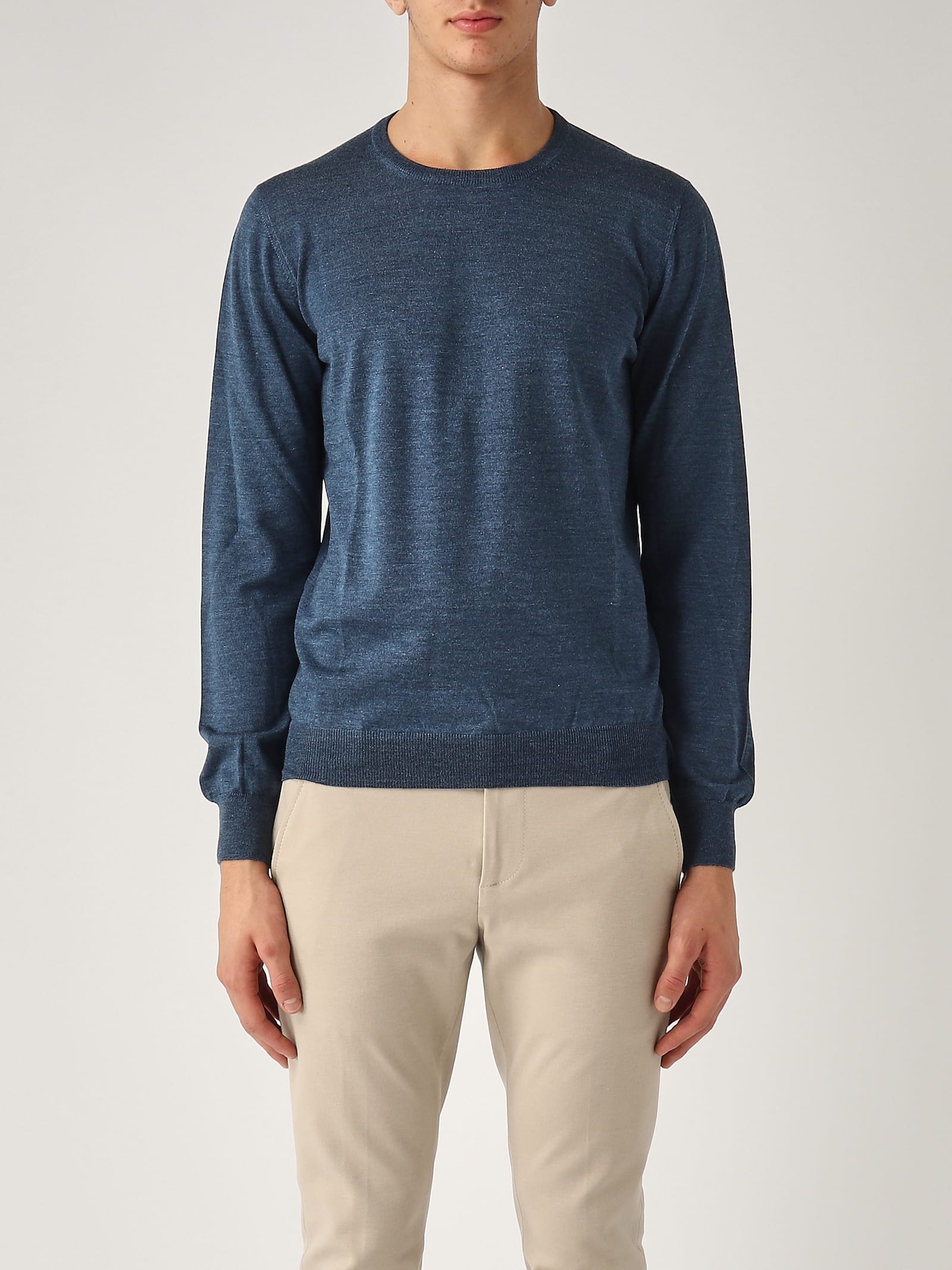 Gran Sasso Paricollo M/l Sweater In Azzurro