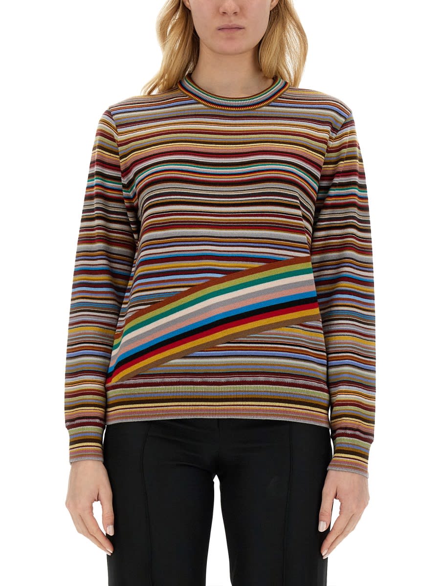 Shop Paul Smith Signature Stripe Jersey In Multicolour