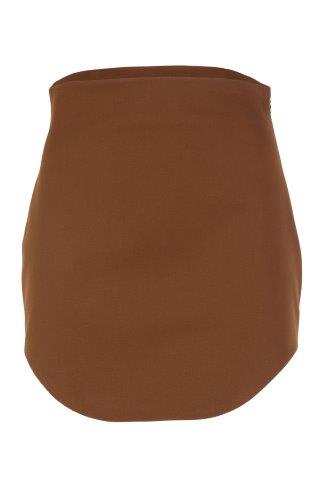 WANDERING Cotton Woven Skirt Brown