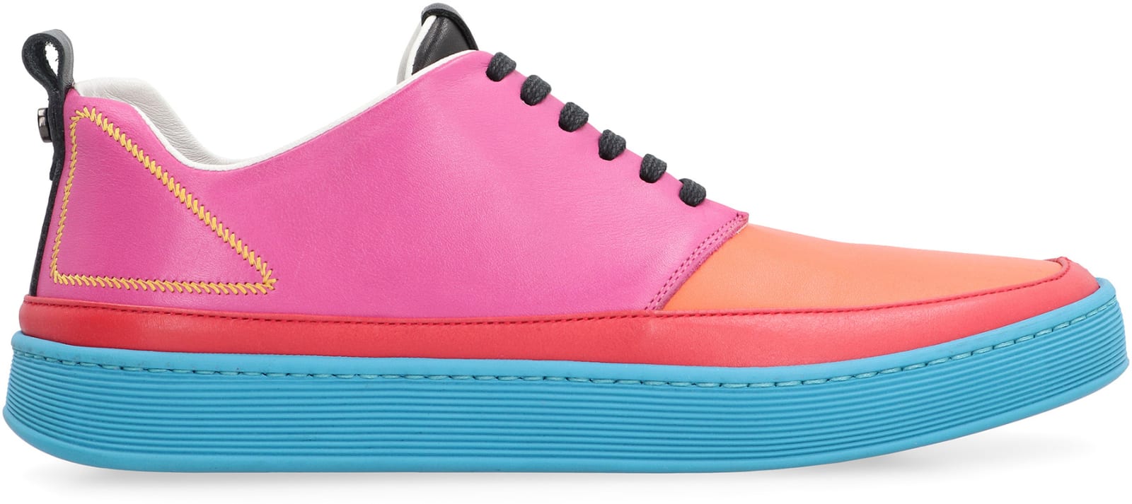 Volta Leather Low-top Sneakers In Multicolor