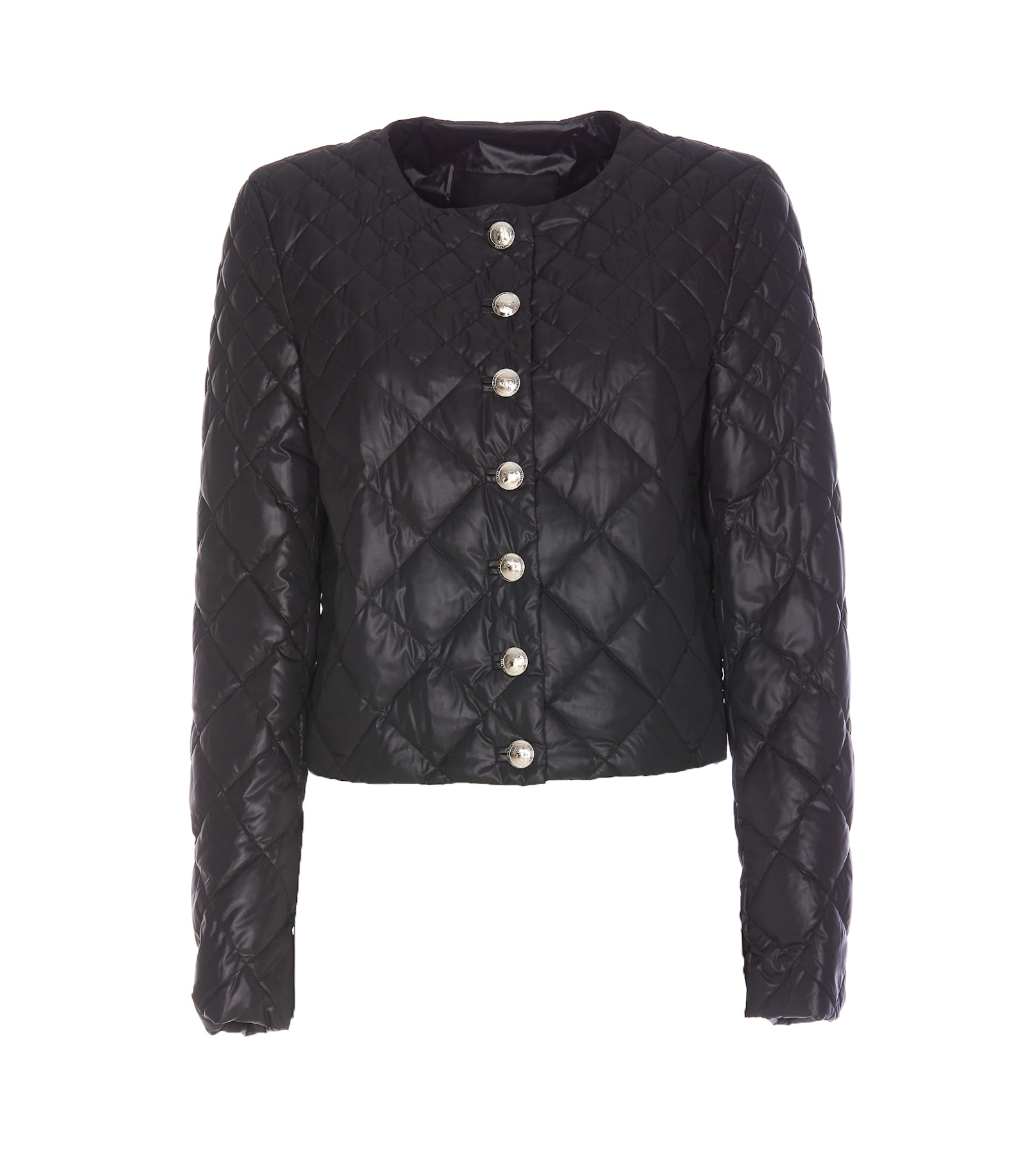 Shop Patrizia Pepe Light Down Jacket In Black