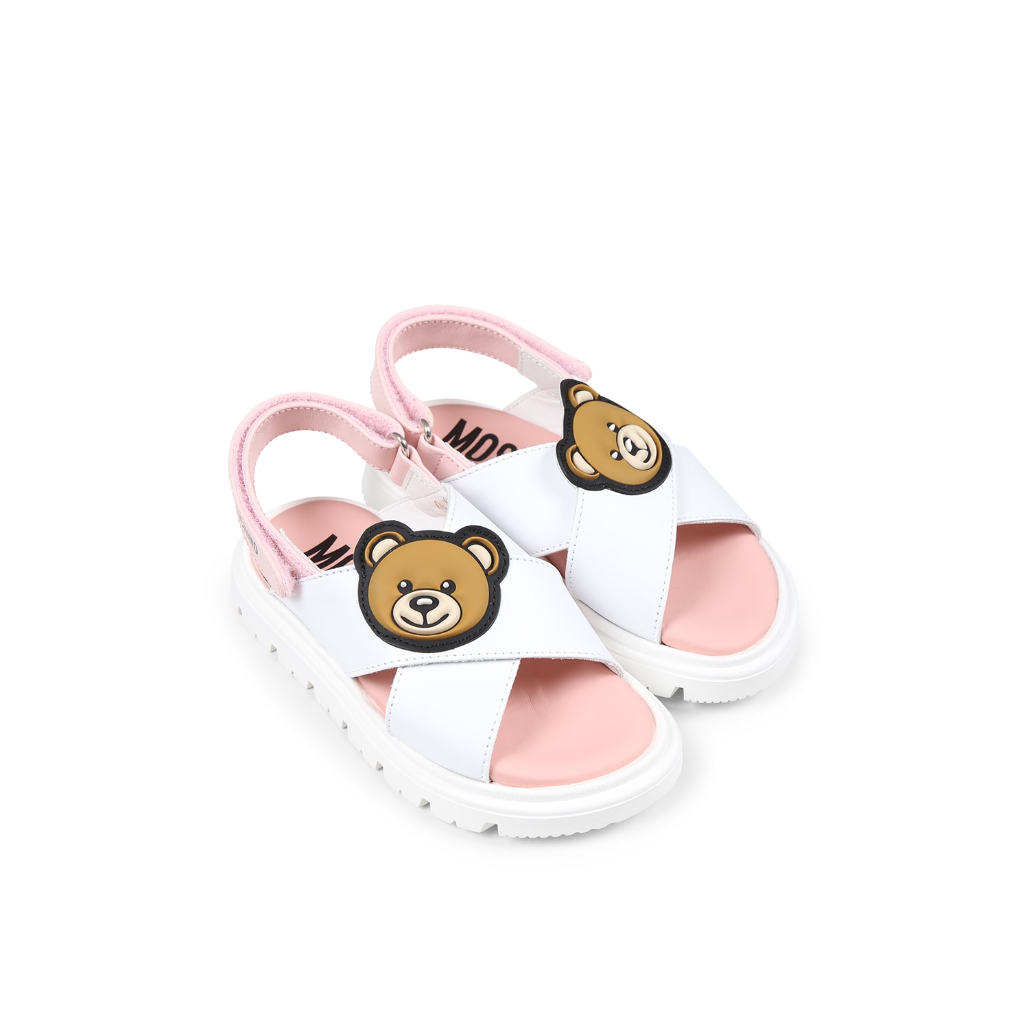 Moschino Teddy Bear Sandals In White