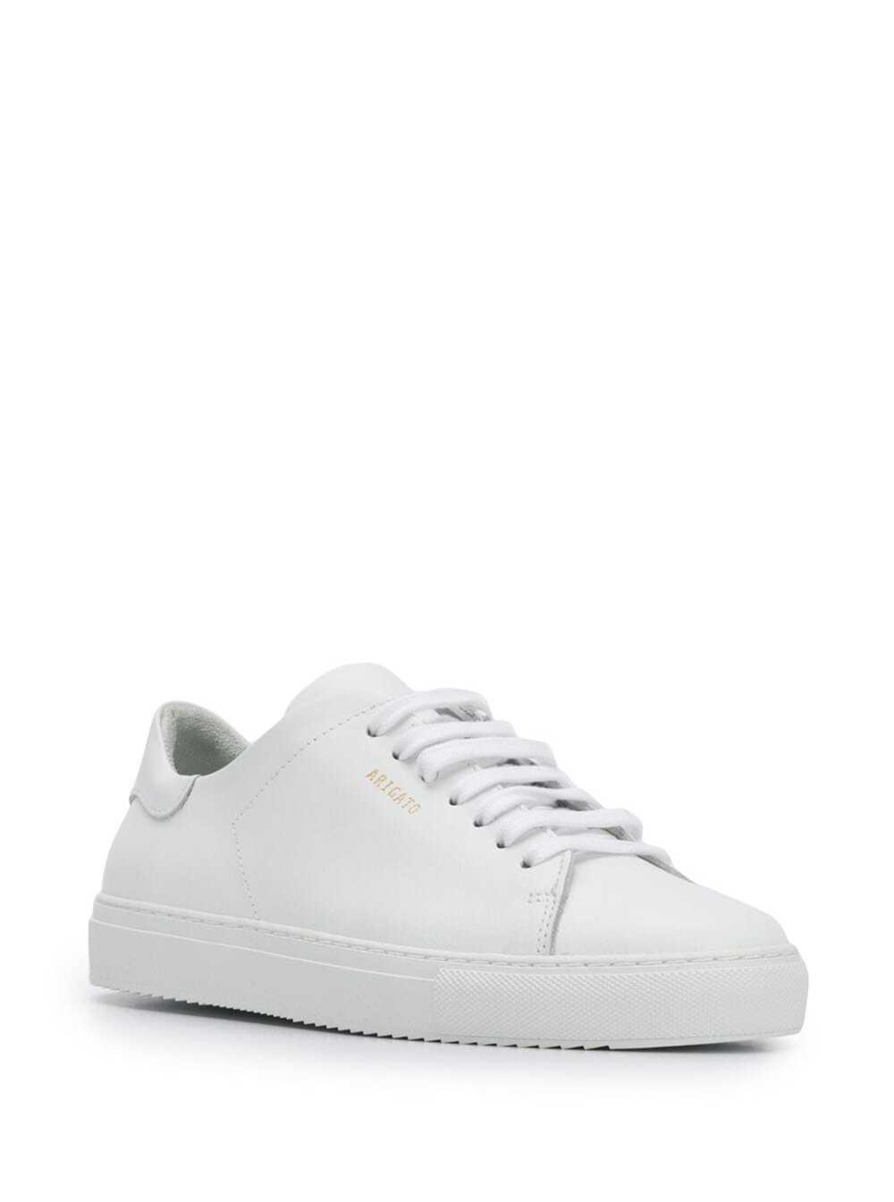 Axel Arigato Clean 90 White Sneakers With Printed Logo In Leather Woman In White
