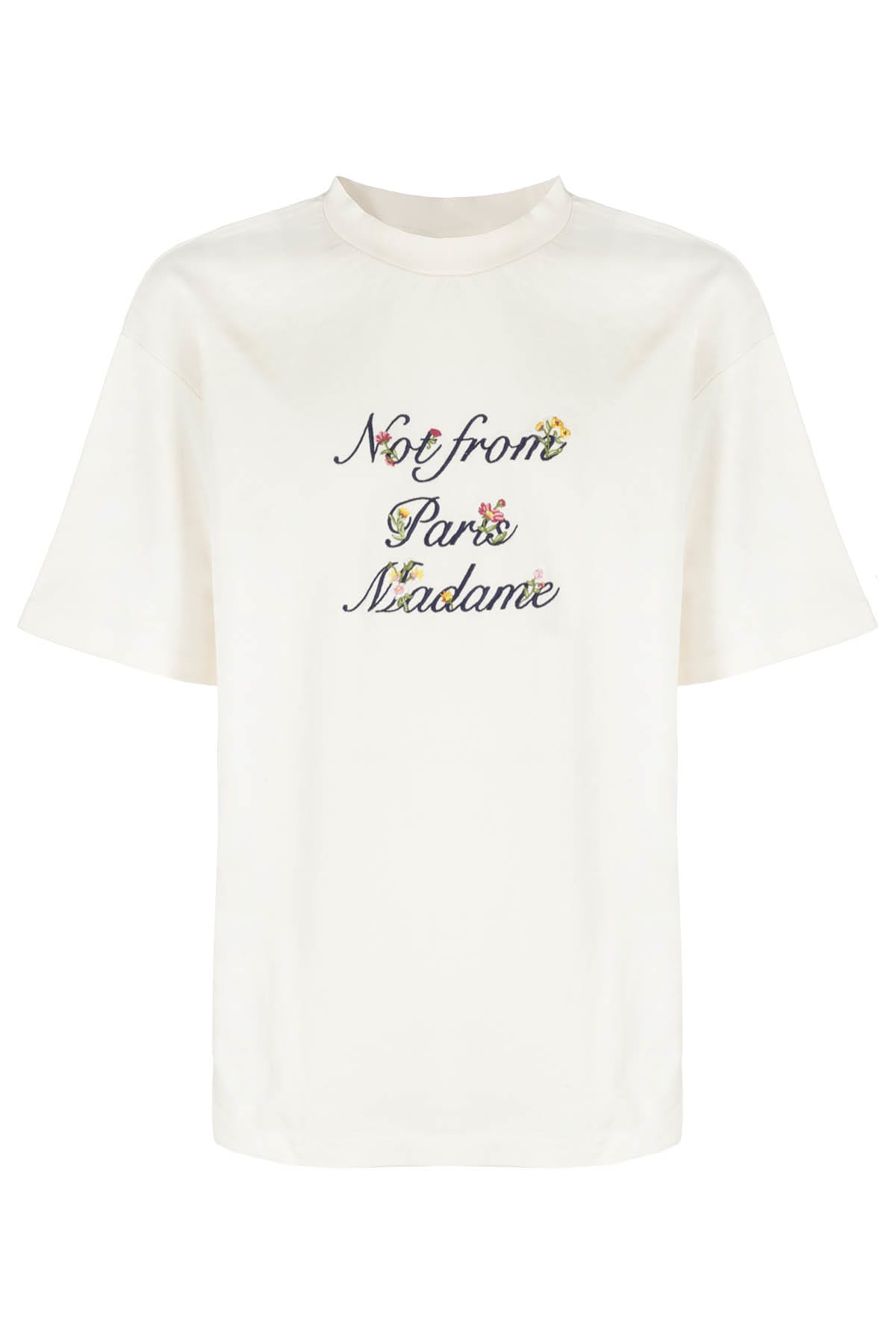 Drôle de Monsieur Le T-shirt Slogan à Fleurs