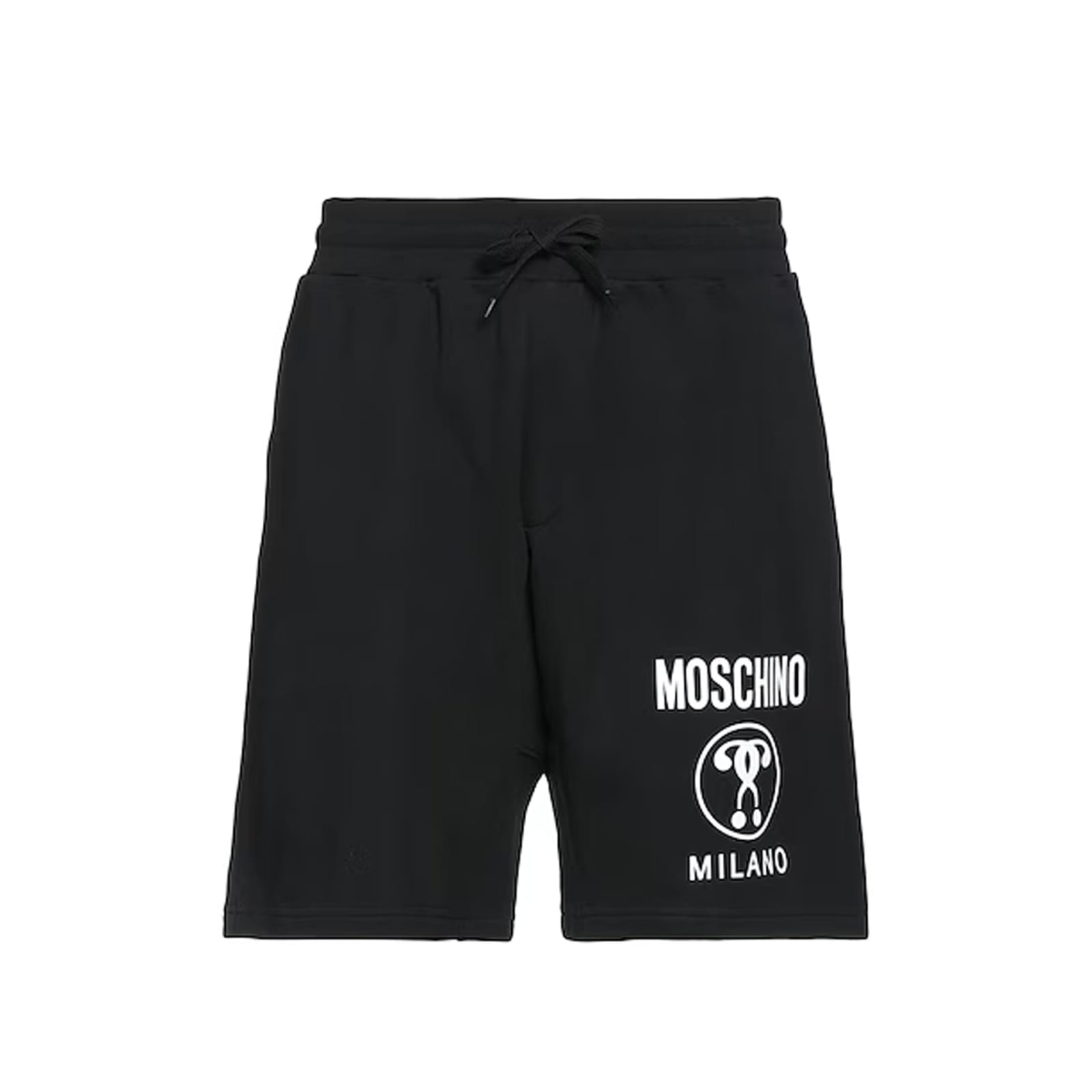 Shop Moschino Couture Cotton Shorts In Black