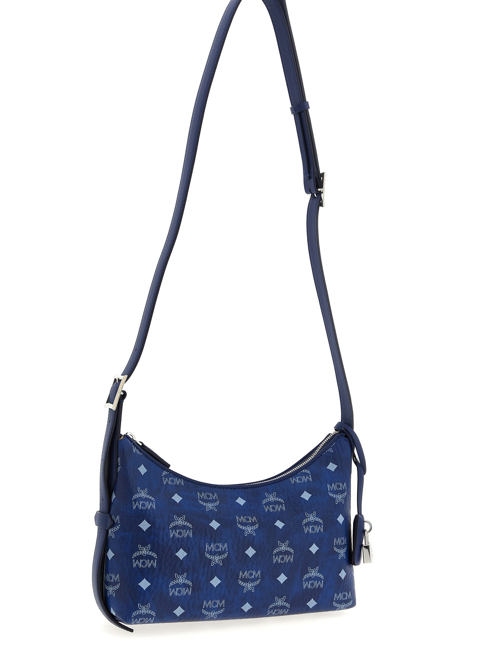 Mcm 'aren Hobo' Small Shoulder Bag In Blue