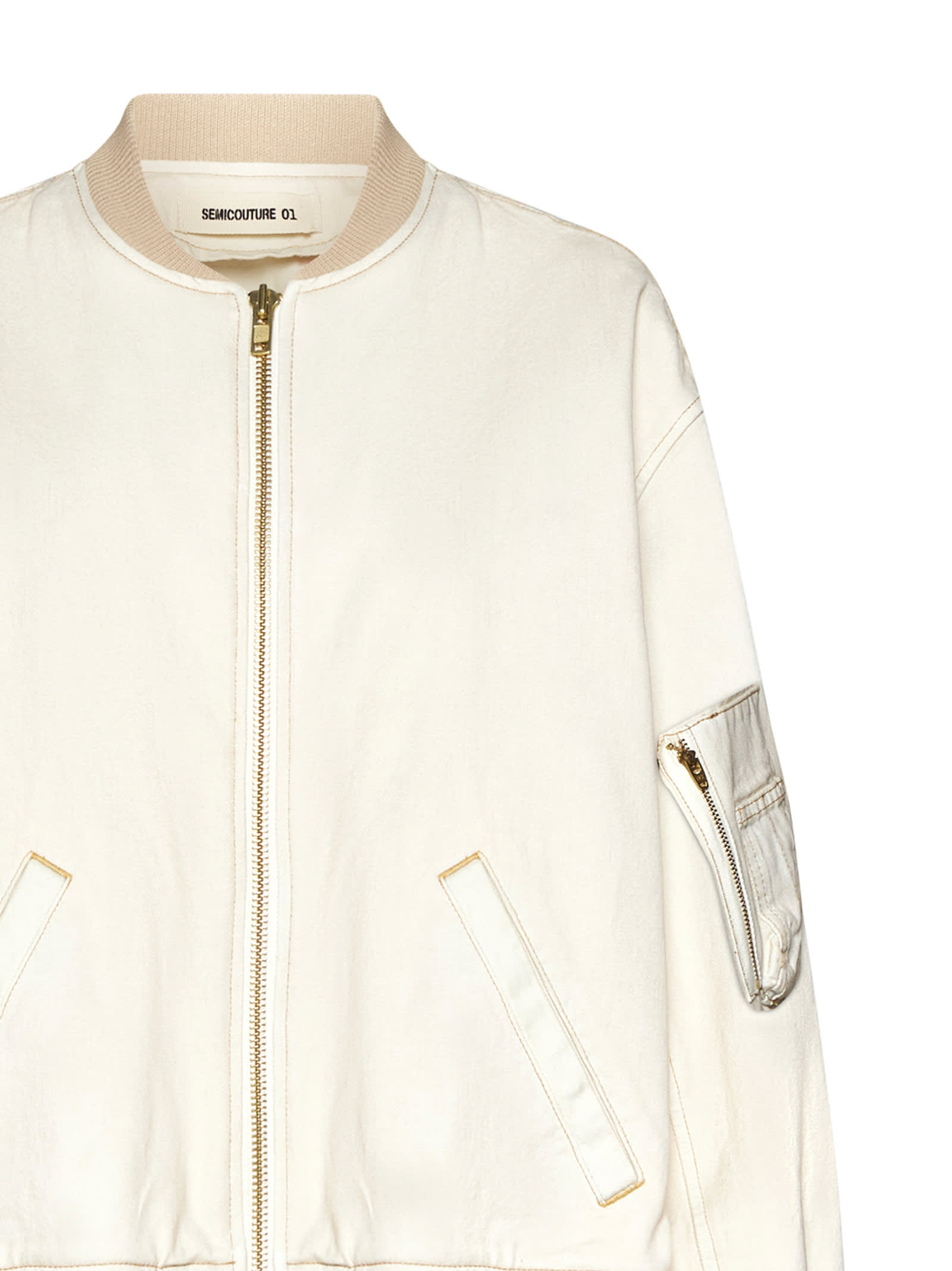 Shop Semicouture Jacket In White