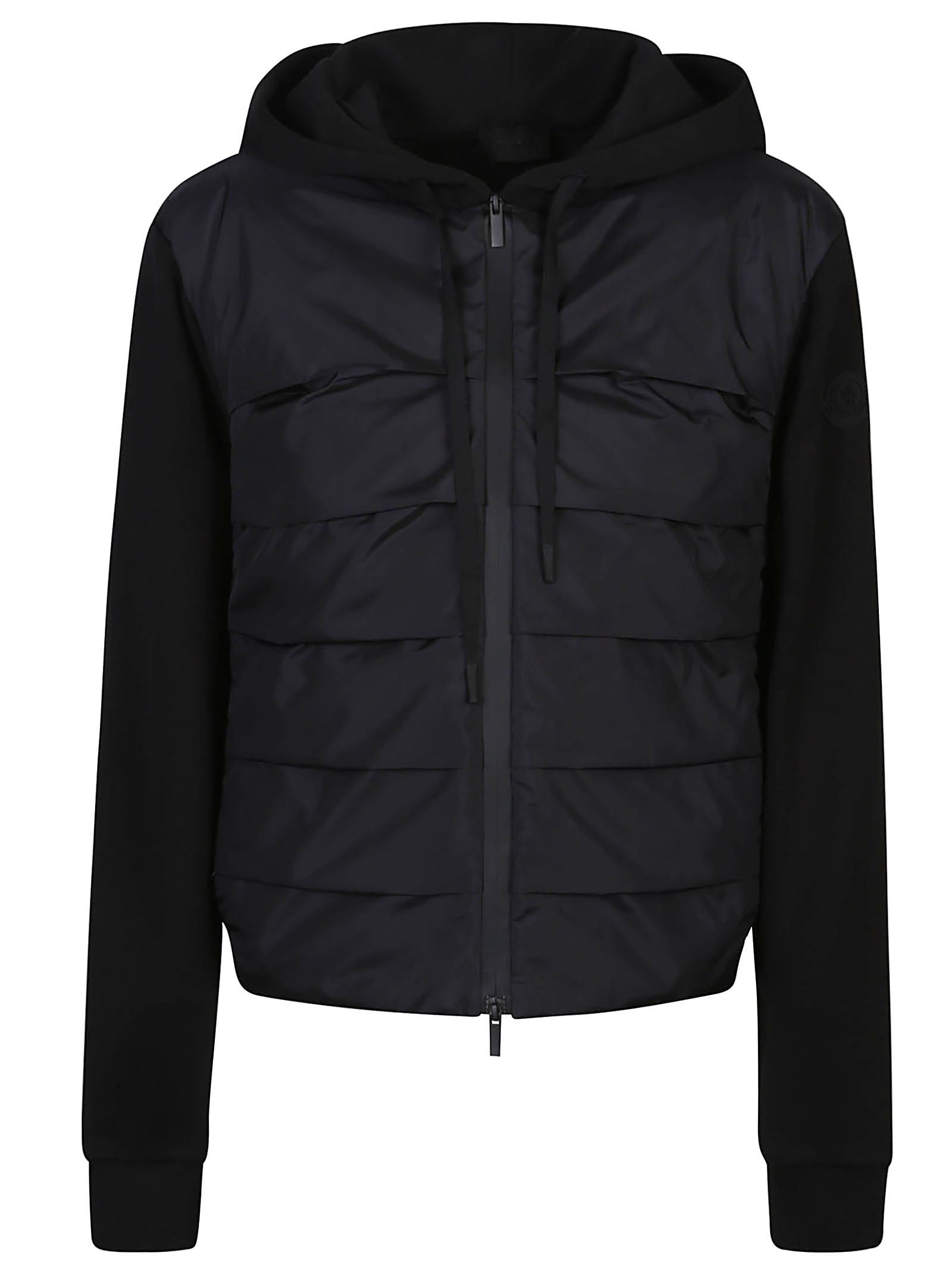 Shop Moncler Zip-up Cardigan In Black