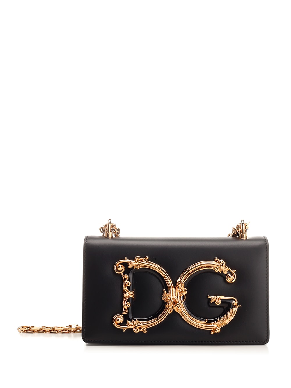 Shop Dolce & Gabbana Black Dg Girls Shoulder Bag
