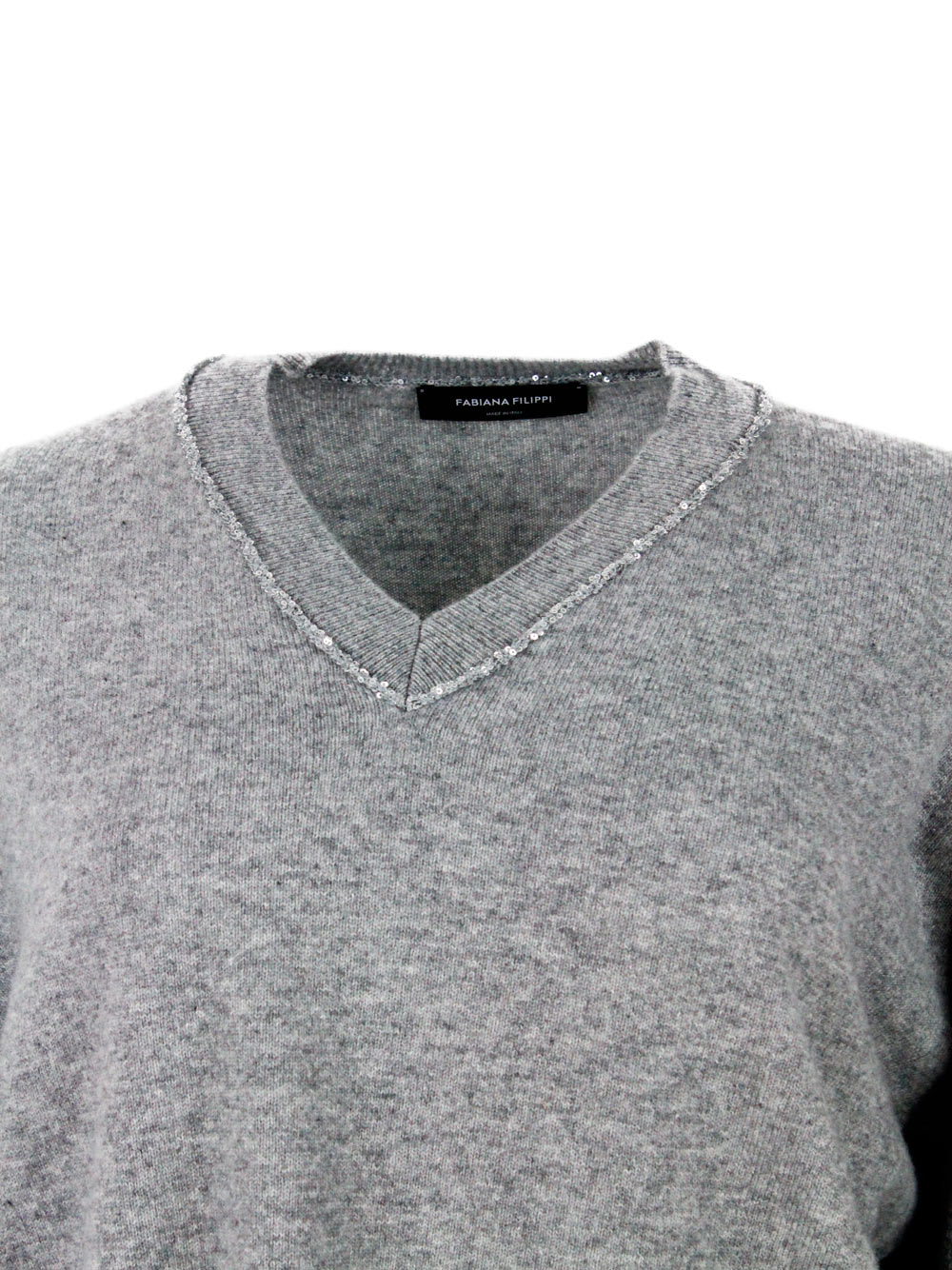 Shop Fabiana Filippi Sweater In Grey