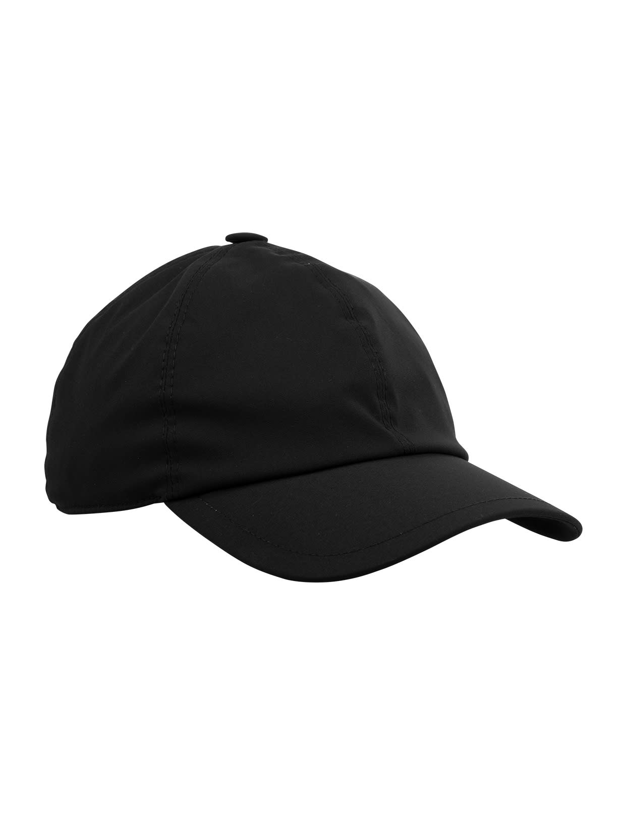 Shop Fedeli Man Black Technical Fabric Baseball Hat