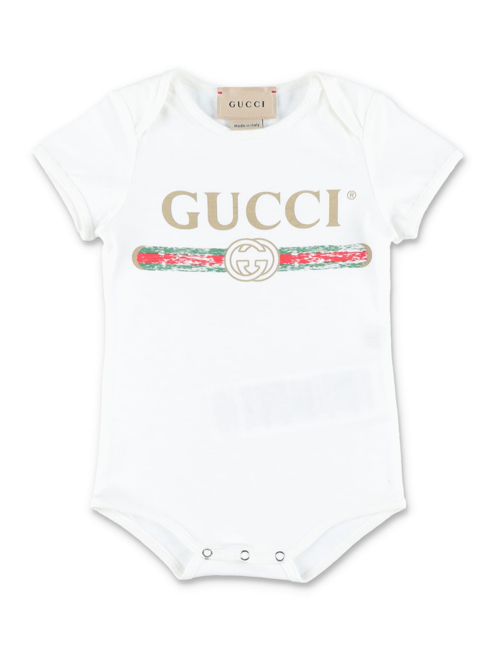 Shop Gucci Baby  Logo Cotton Gift Set In White