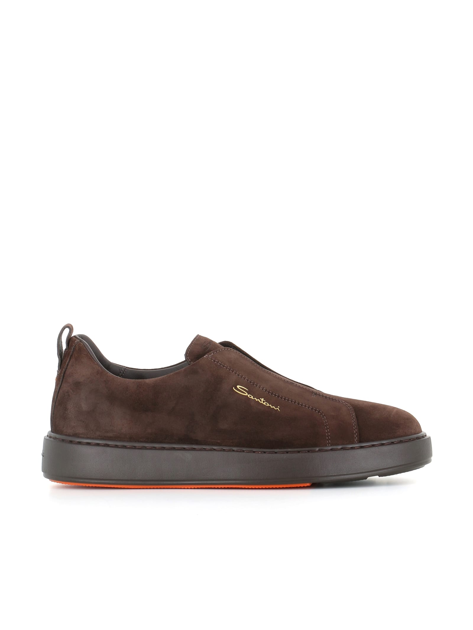 Shop Santoni Sneaker Victor In Brown