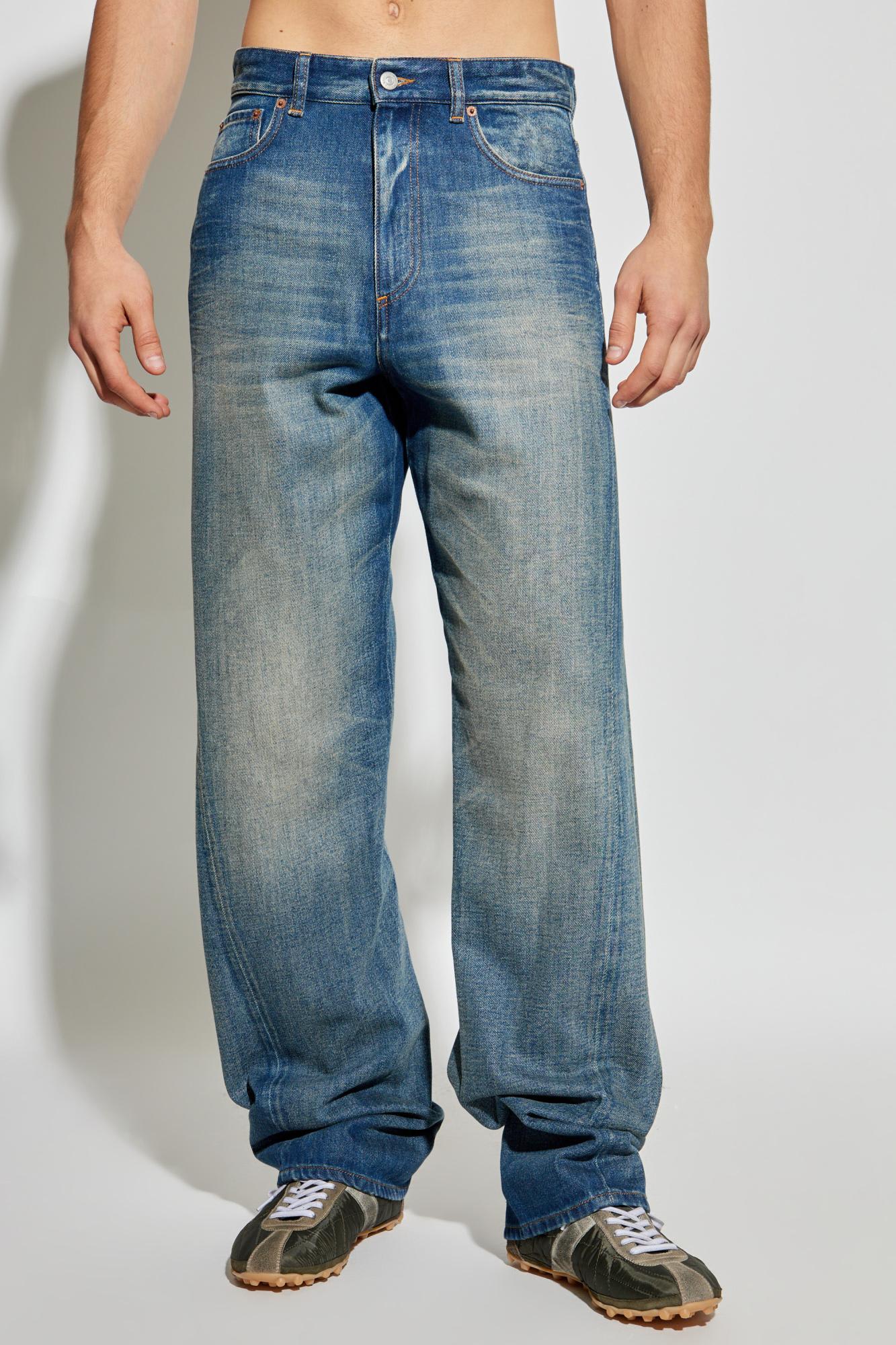 Mm6 Maison Margiela Light Blue Cotton Jeans In Blue