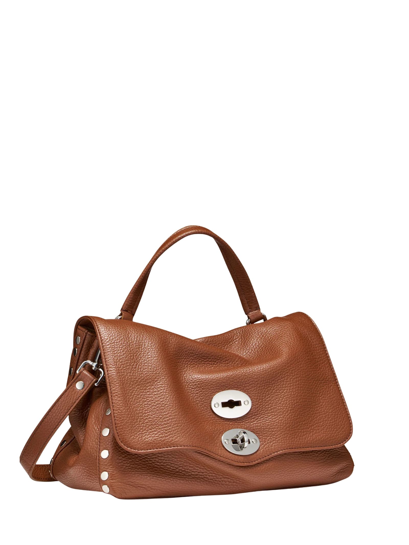Zanellato Postina Daily Baby Handmade Leather Handbag In Brown