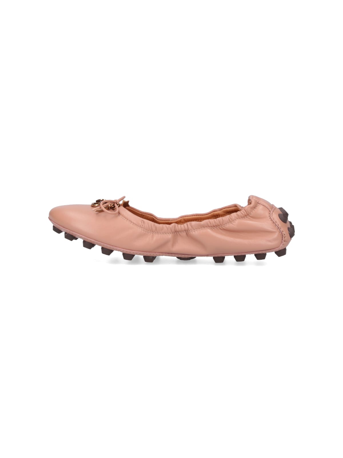Shop Tod's Bubble Ballet Flats In Pink