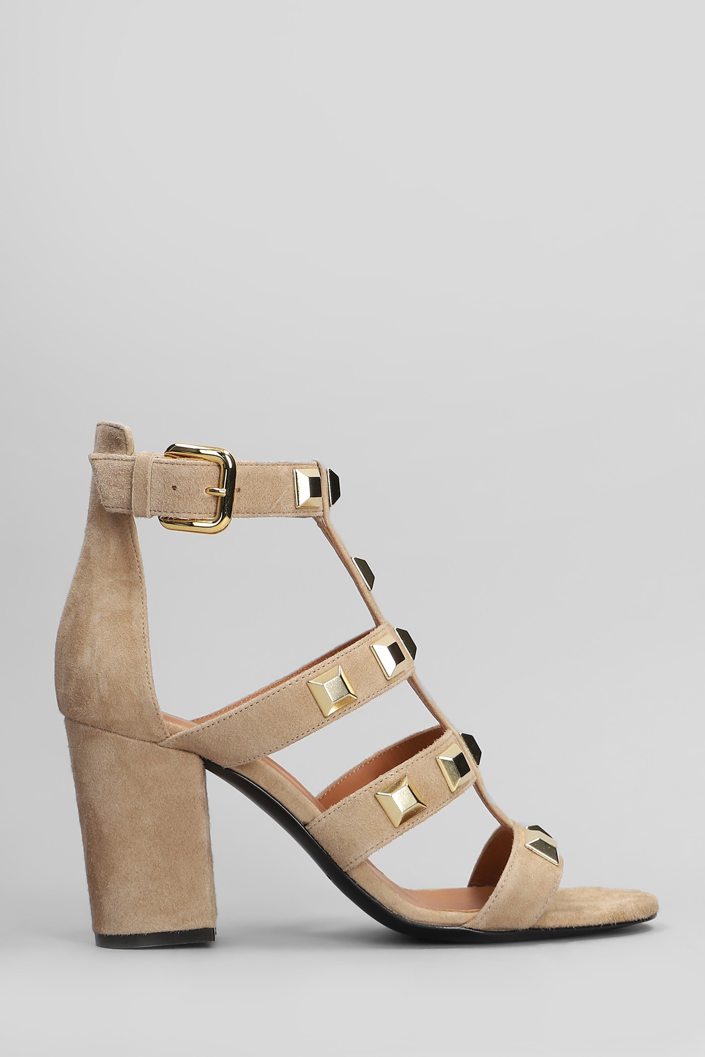 Sandals In Beige Suede