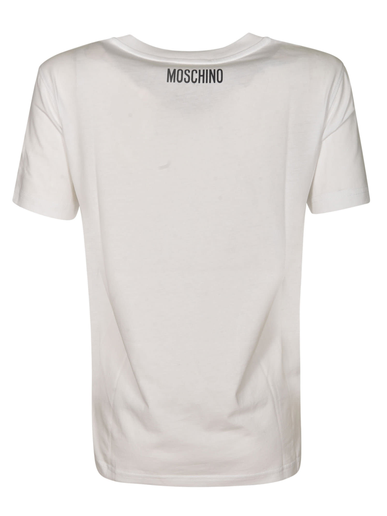 Moschino Slogan-printed Crewneck T-shirt In White