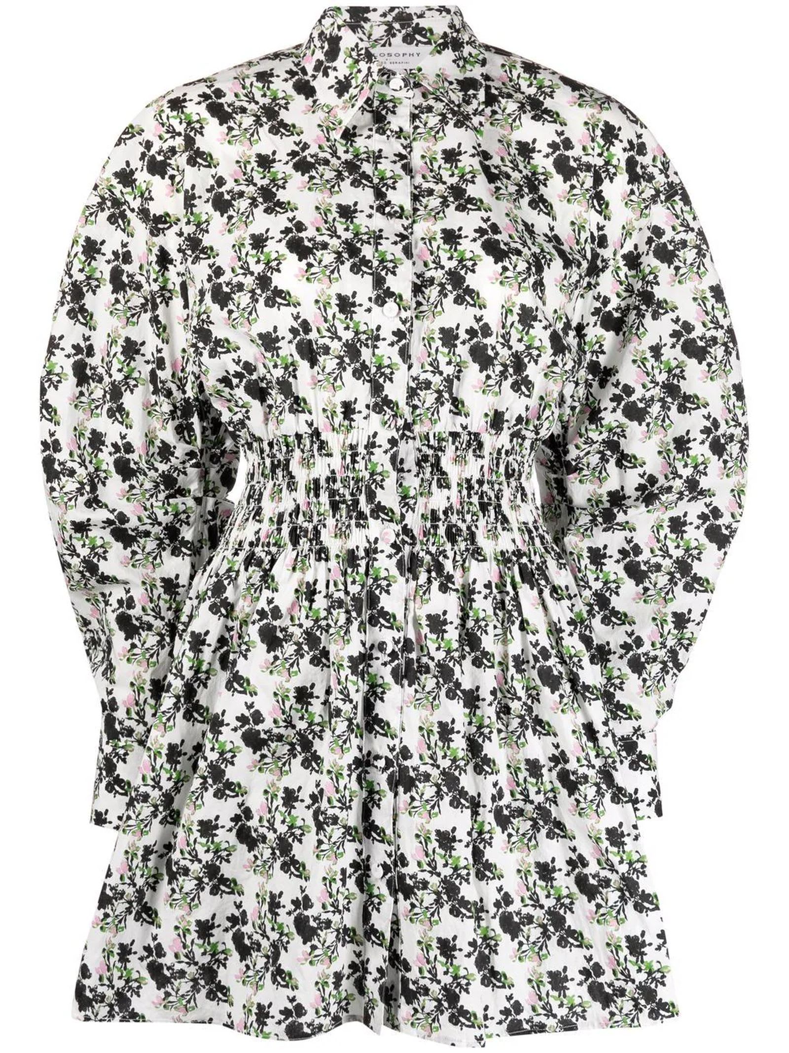 Philosophy di Lorenzo Serafini Cotton Mini Shirt Dress