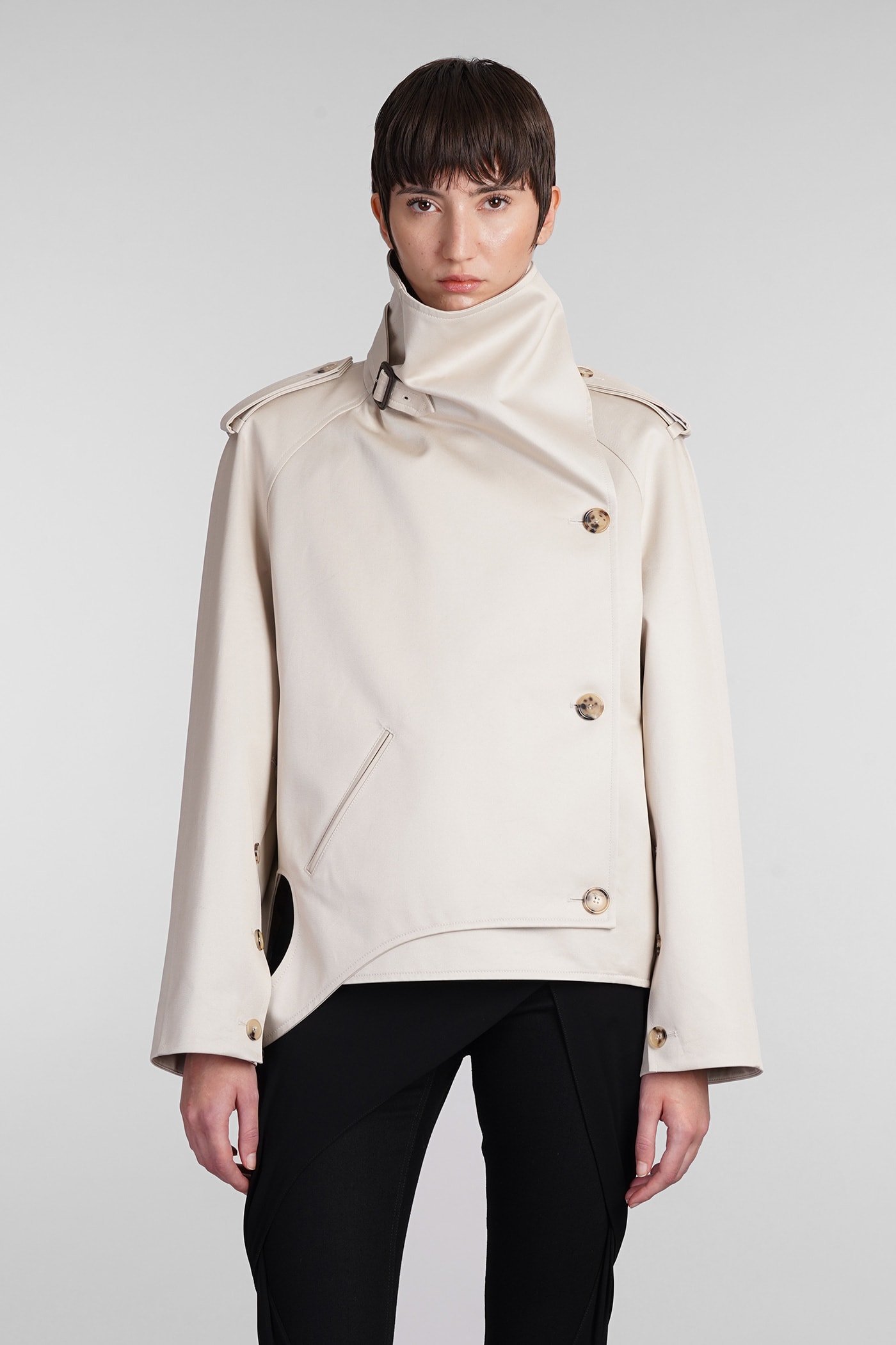 Courrèges Casual Jacket In Beige Cotton