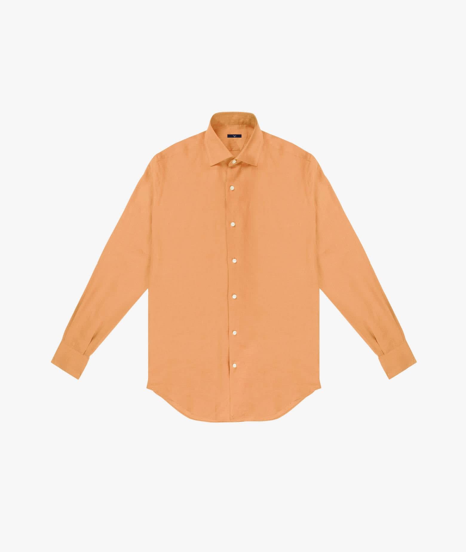 Larusmiani Handmade Shirt Mayfair Shirt In Orange