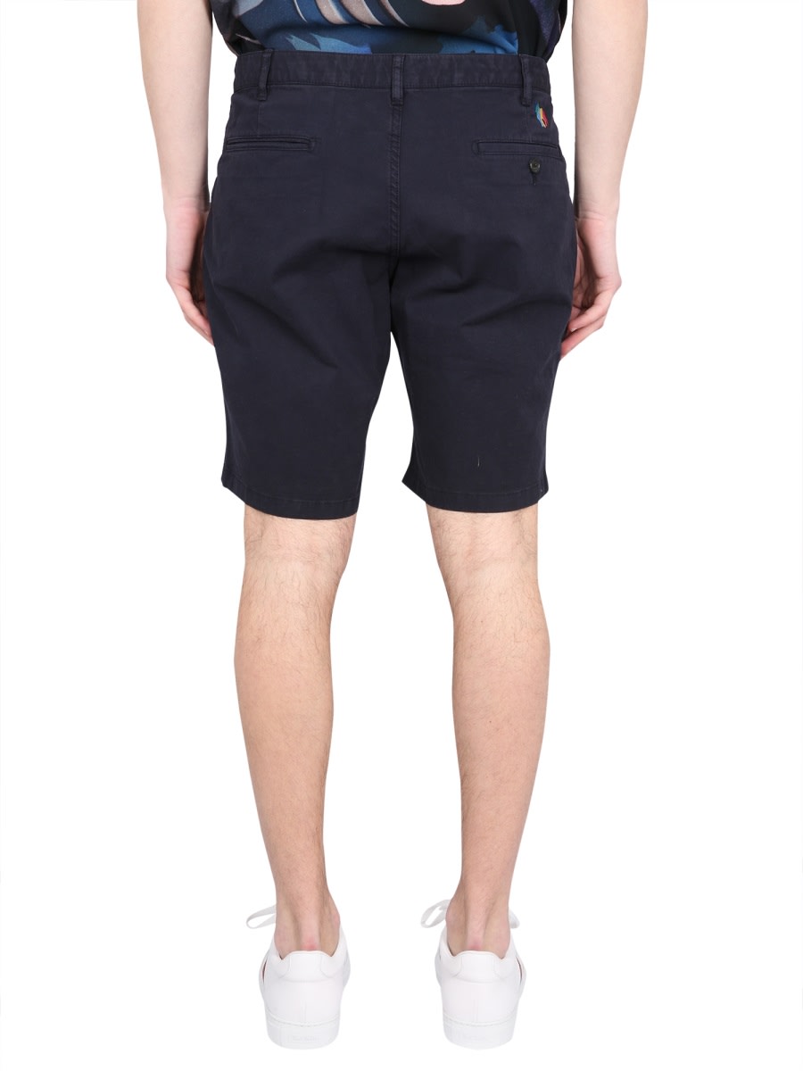 Ps By Paul Smith Ps Paul Smith Zebra Bermuda In Blue