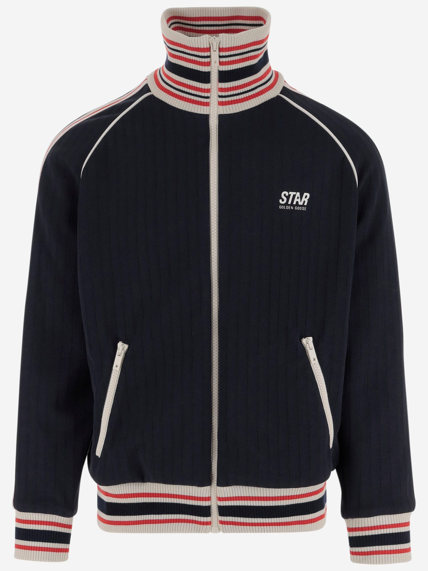 Golden Goose Nylon Sweatshirt With Logo In Blue