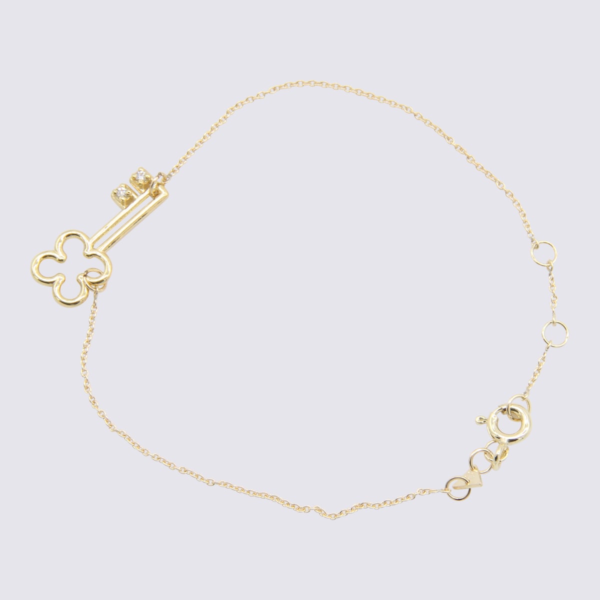 Shop Aliita Gold Tone Llavecita Bracelets In Golden