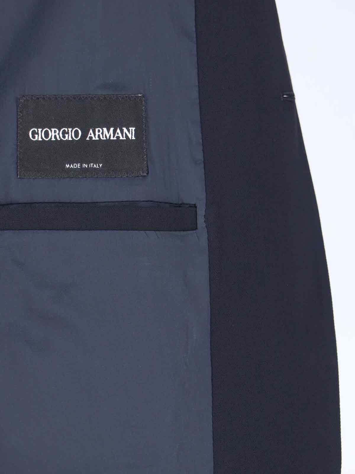 Giorgio Armani Tailored Jacket Front Pockets In Blue
