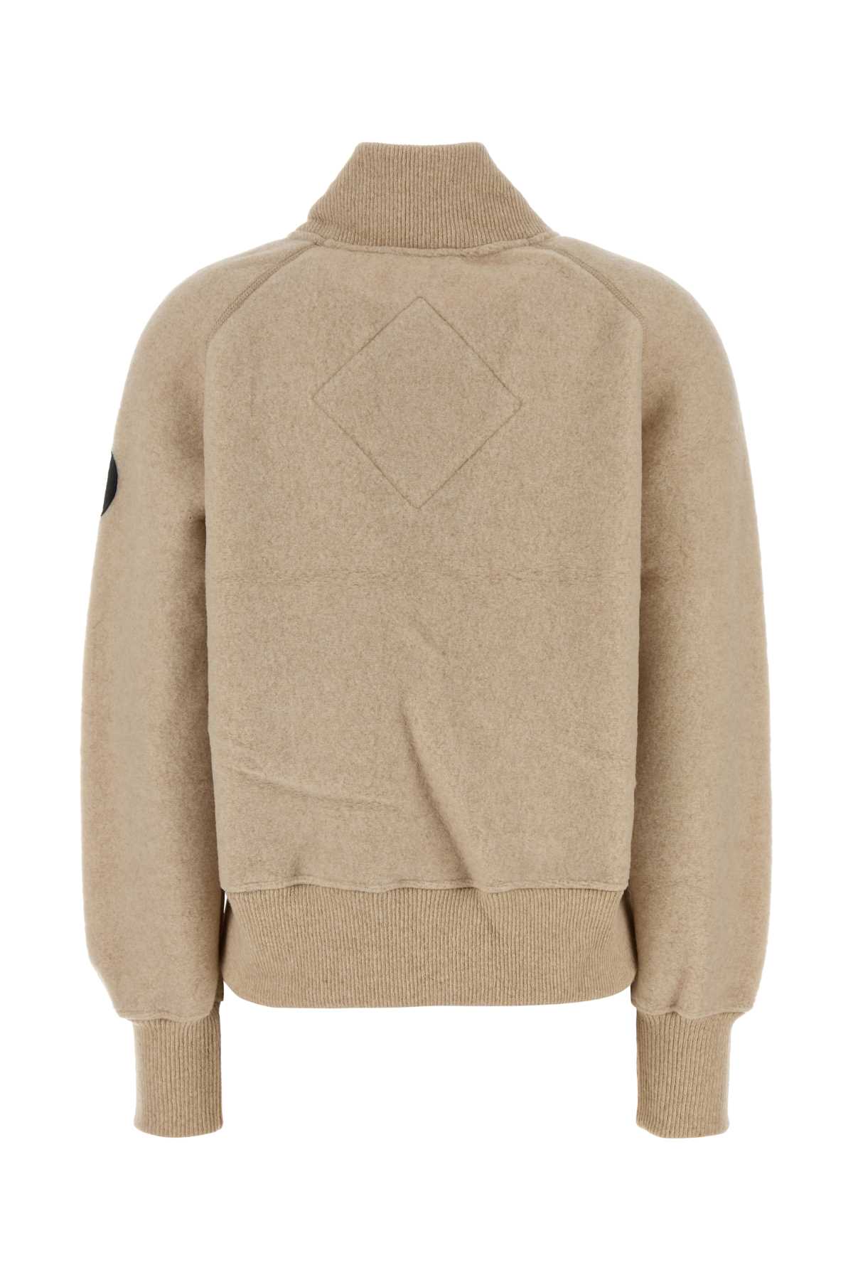 Canada Goose Beige Wool Blend Sierra Fleece Bomber Jacket In Brown
