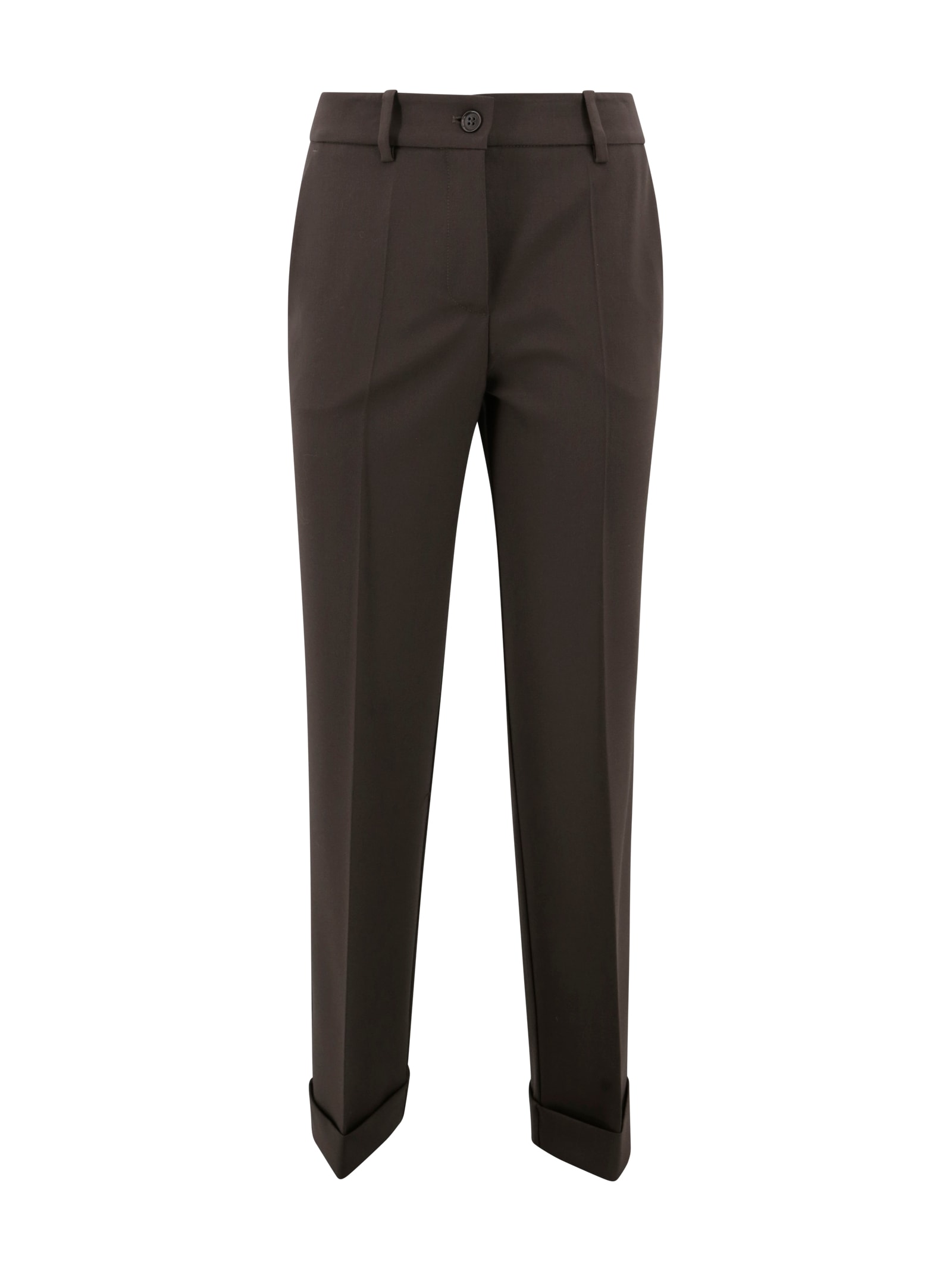 P.a.r.o.s.h Button-fastening Pocket Trousers In Black