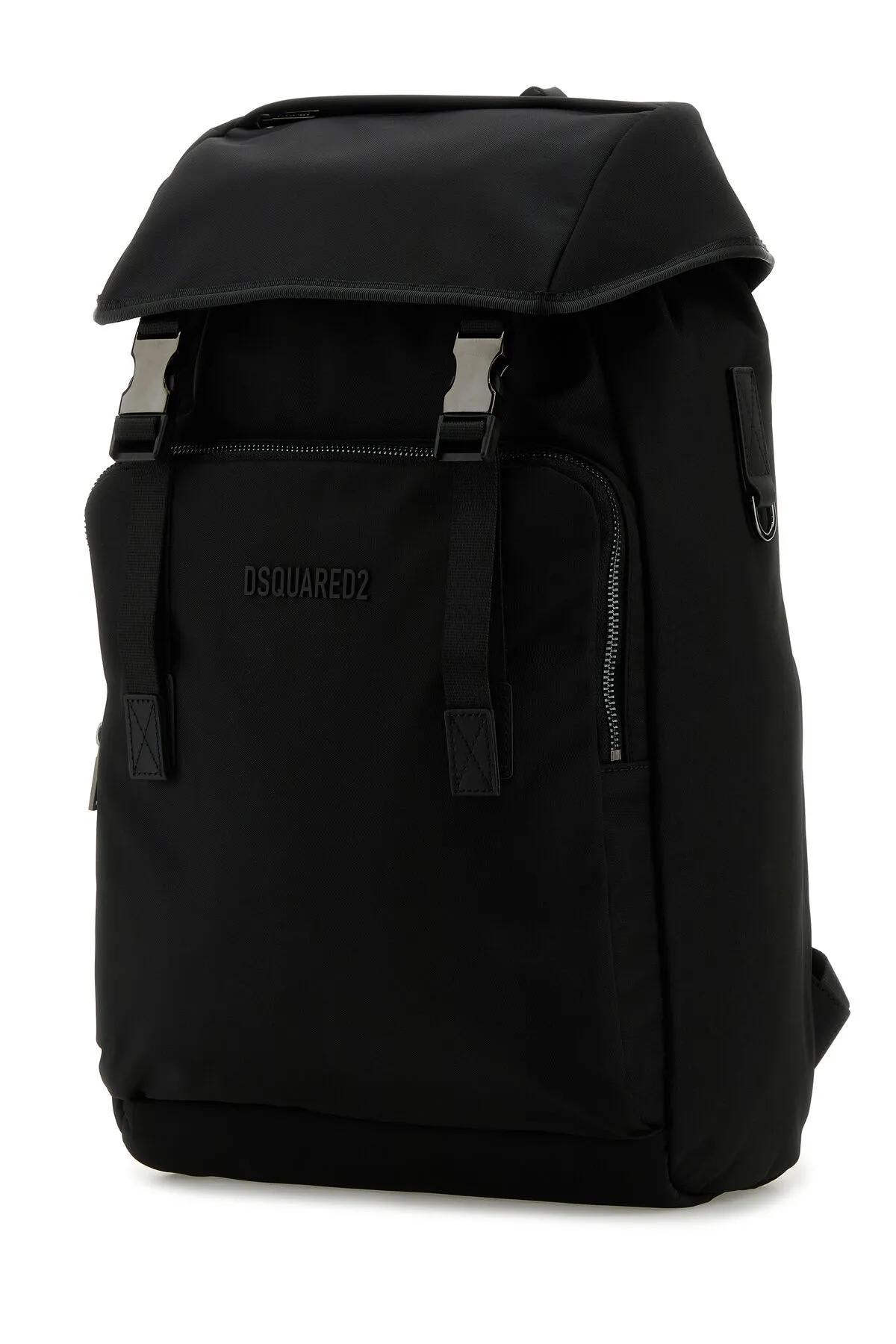 Shop Dsquared2 Black Nylon Urban Backpack In Non Definito