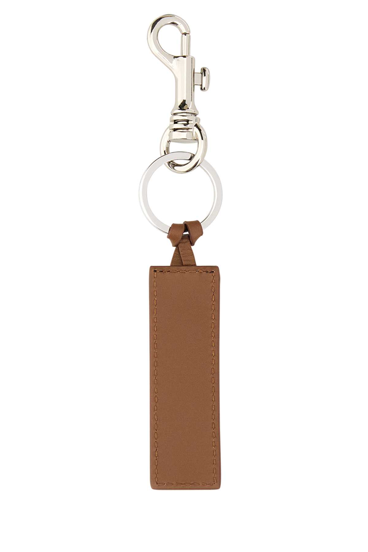 Apc Brown Leather Key Ring In Marronglace