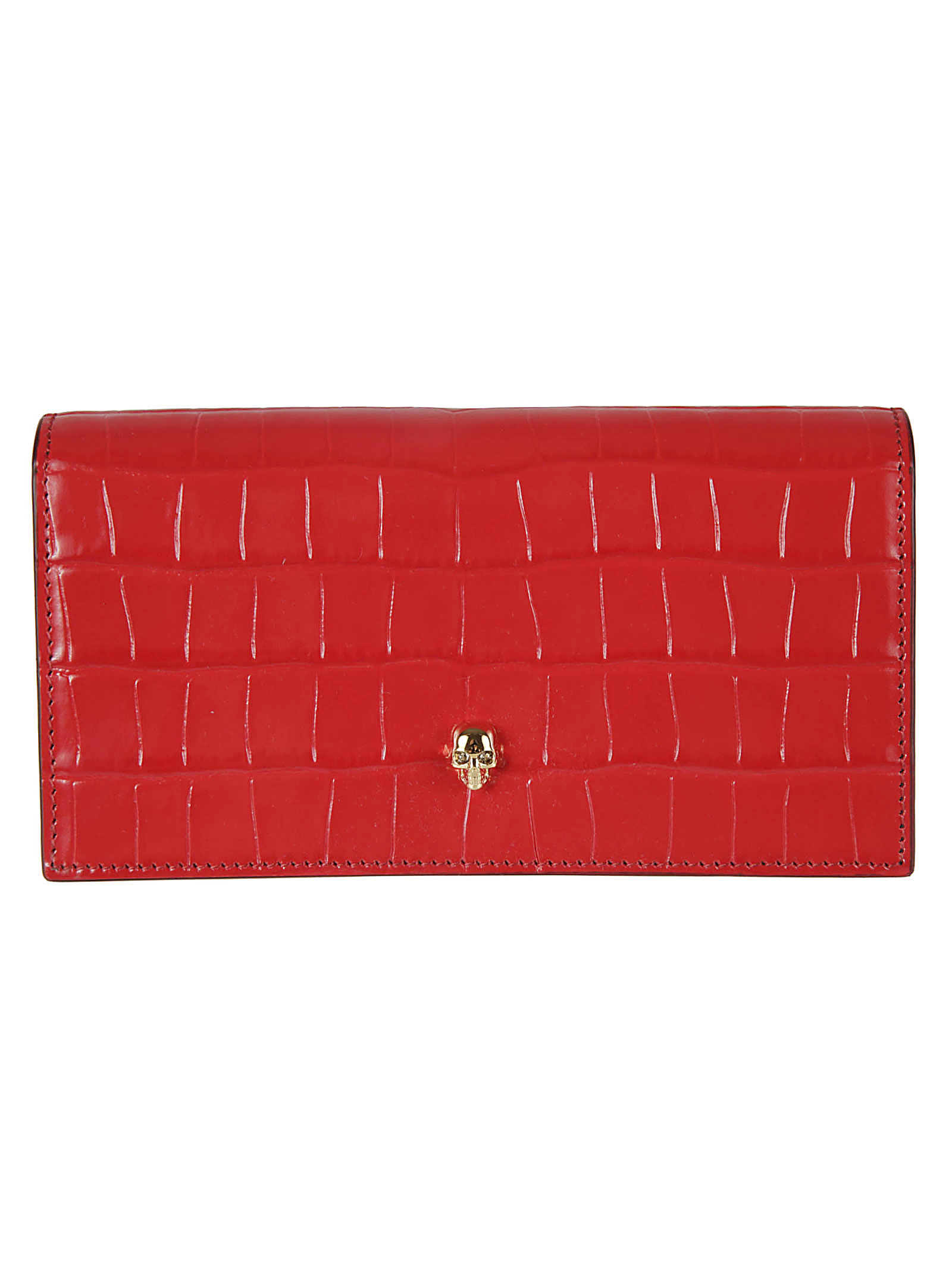 Click to view more detailed imagery on our partner's website Alexander Mcqueen Flap Continental Wallet In Deep Red