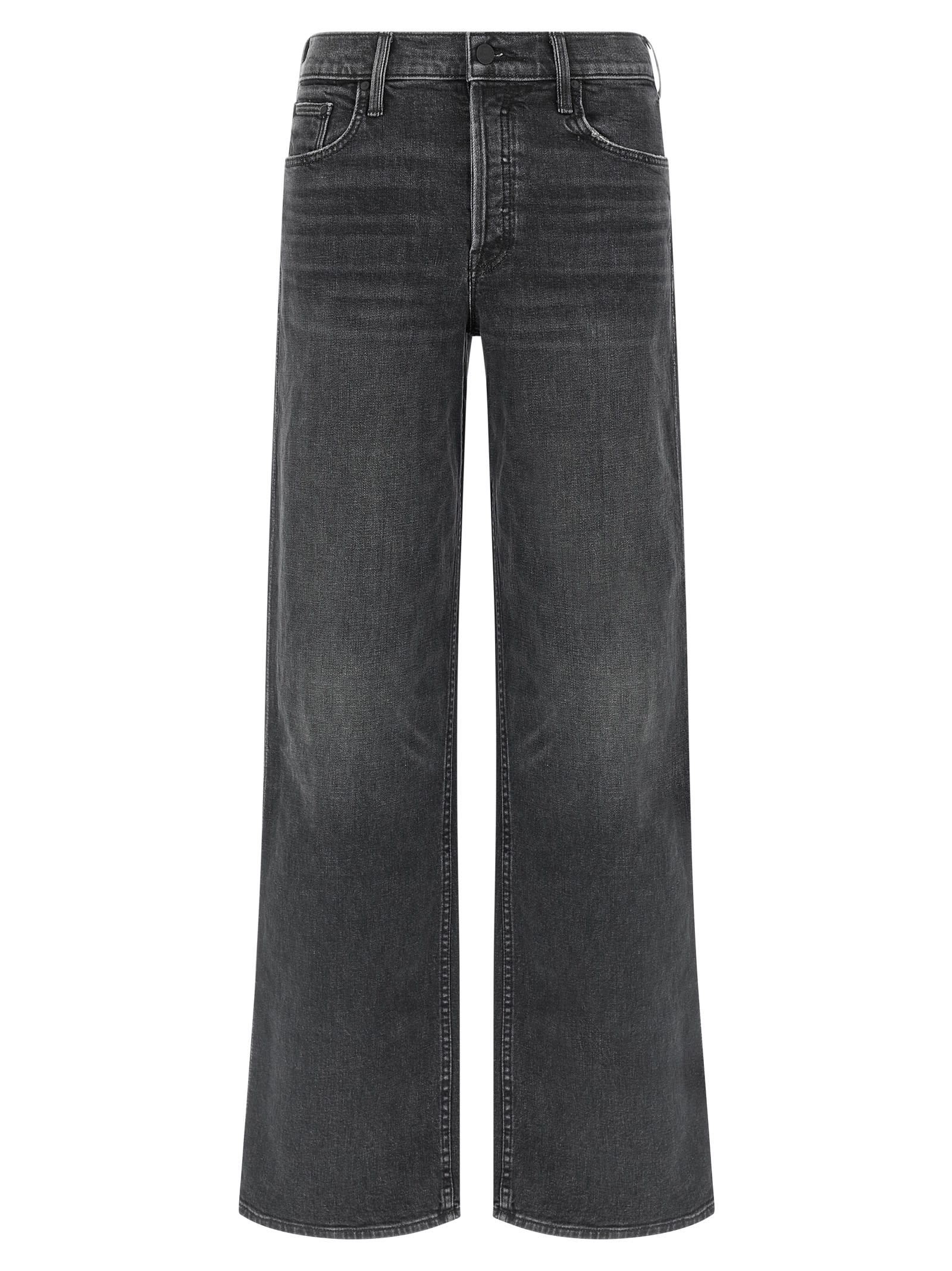 Mother Smoothie Sneak Denim Pants In Black