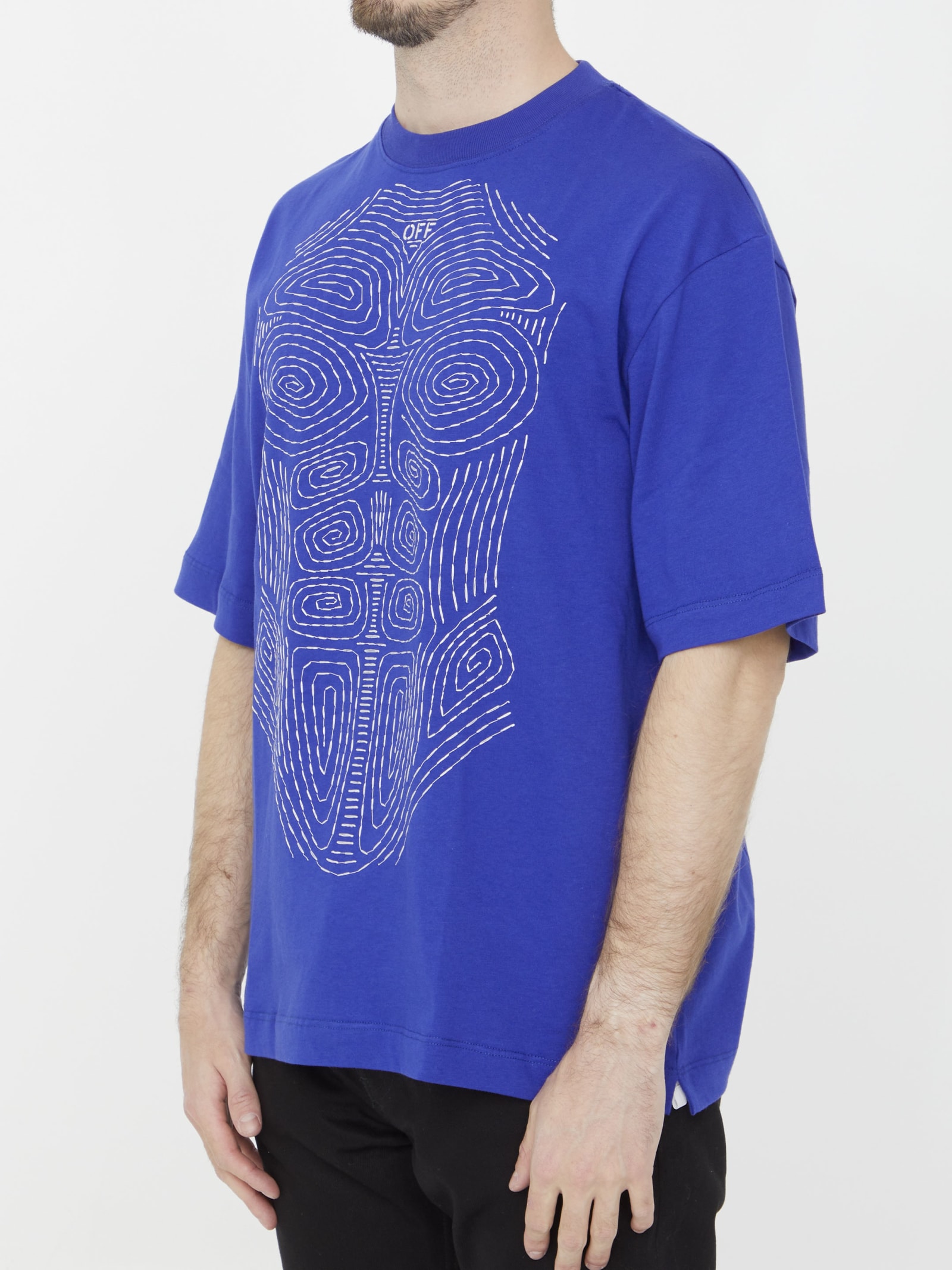 Shop Off-white Body Stitch Skate T-shirt In Blue