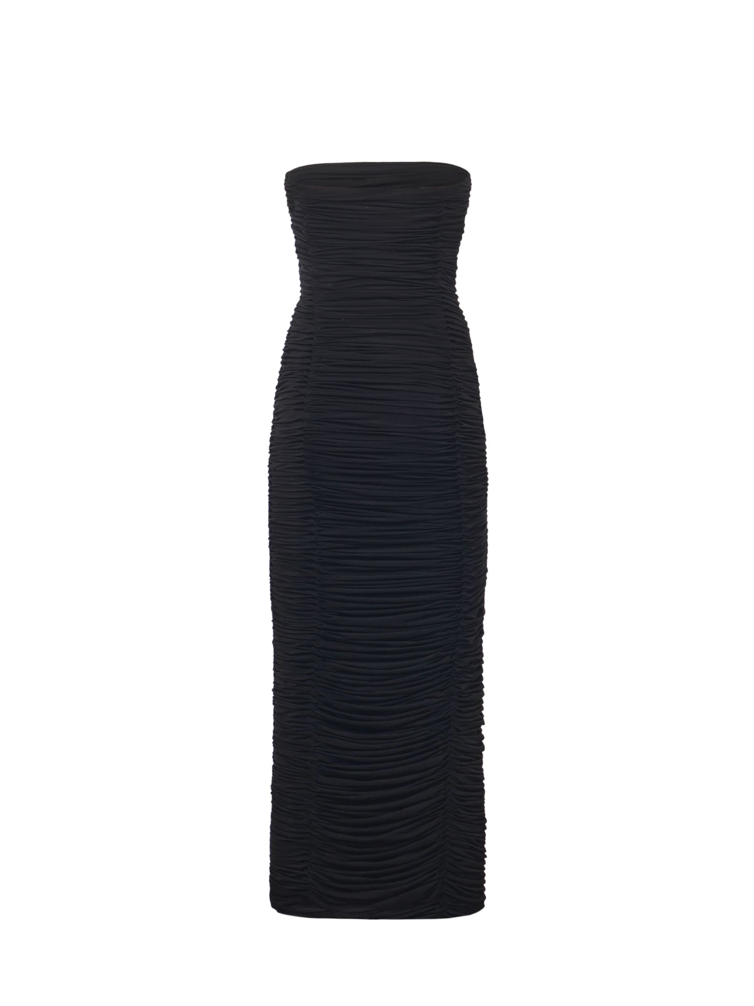 Magda Butrym Ruffled Midi Dress In Black