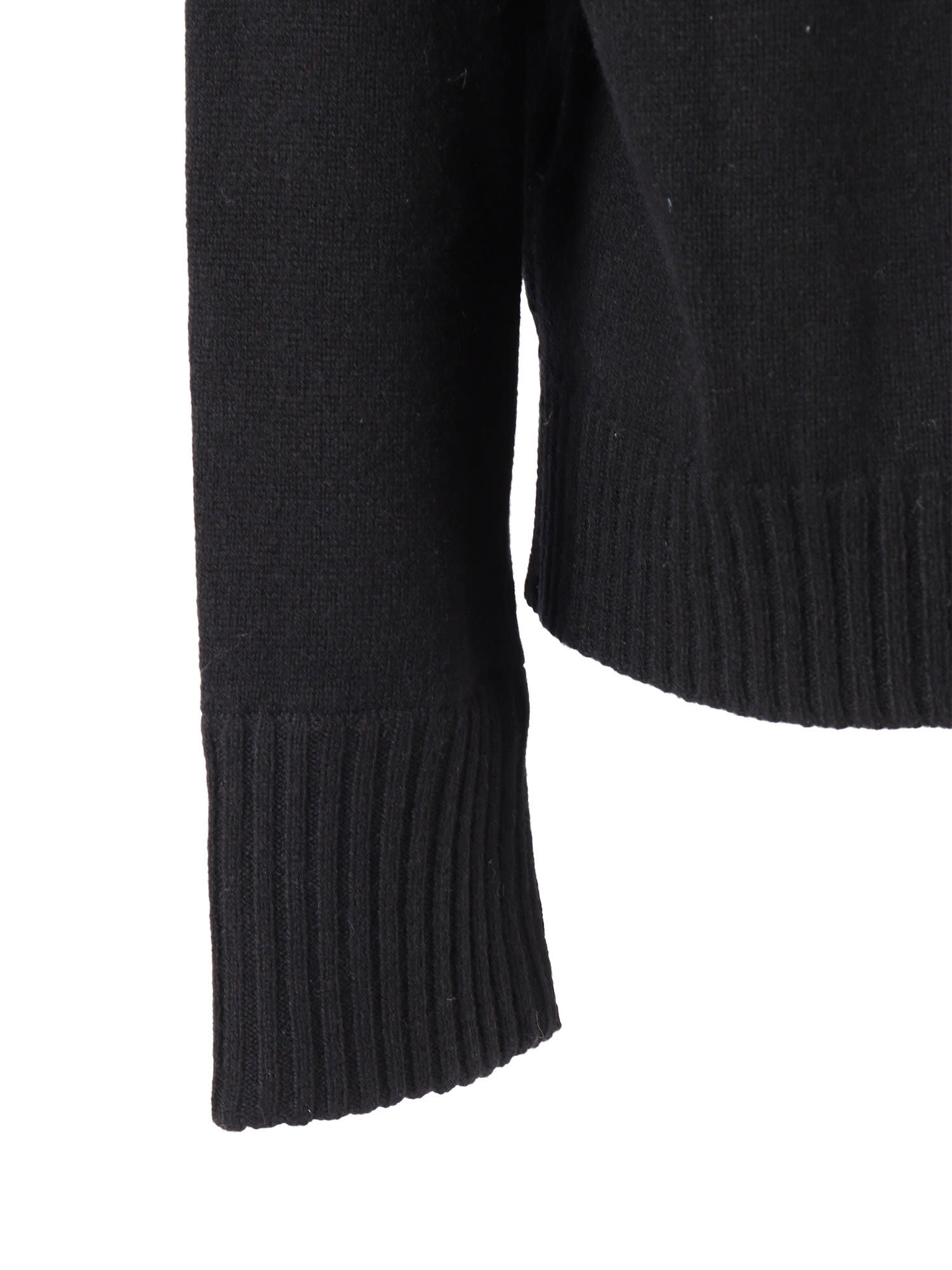 Kangra Cashmere Sweater With Rhinestone Trimmings On The Cuffs In Animal Print